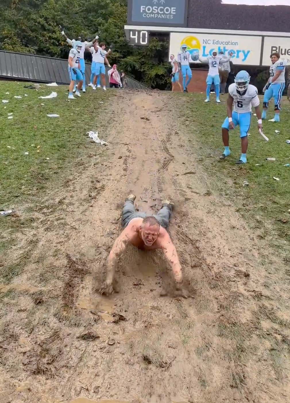 Old Dominion Coach Ricky Rahne Really Got After It Following a 10-3 Win in the Rain Over Appalachian State