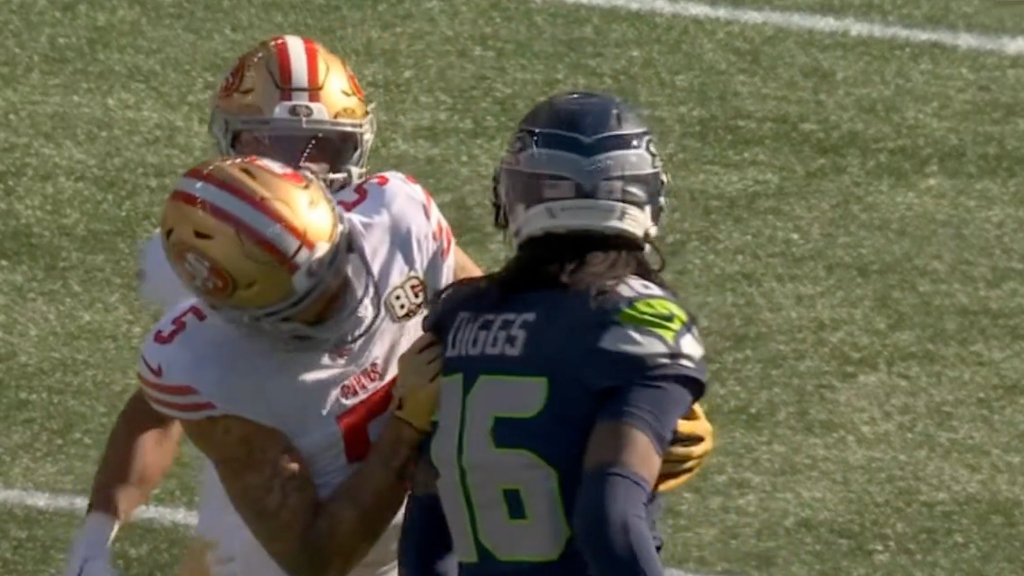Mike Evans Looking At The Back Of Trevon Diggs' Jersey May Be The Most Disrespectful Thing Ever Done On A Football Field