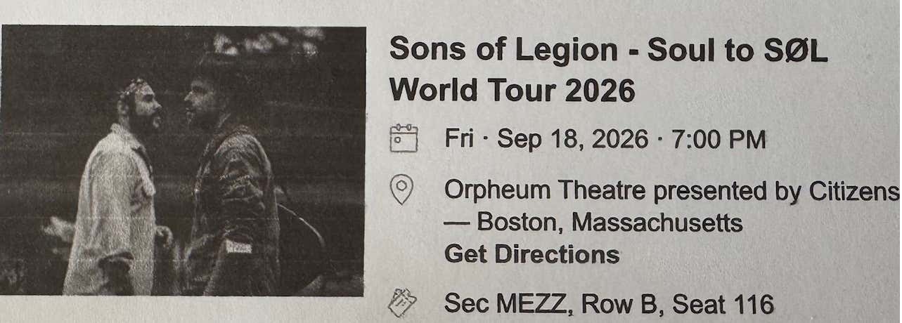 I Went to See 'Sons of Legion' at the Orpheum Theatre and Never Expected This. (I'm Not a Hitman)