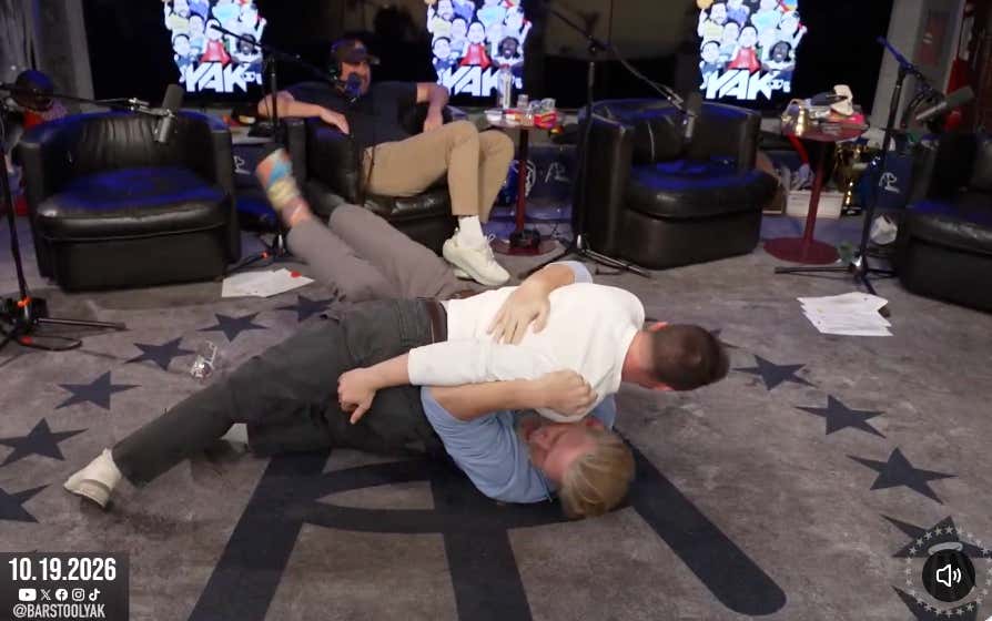 KB Wrestled Brandon Walker To The Ground During A Crazy Yak