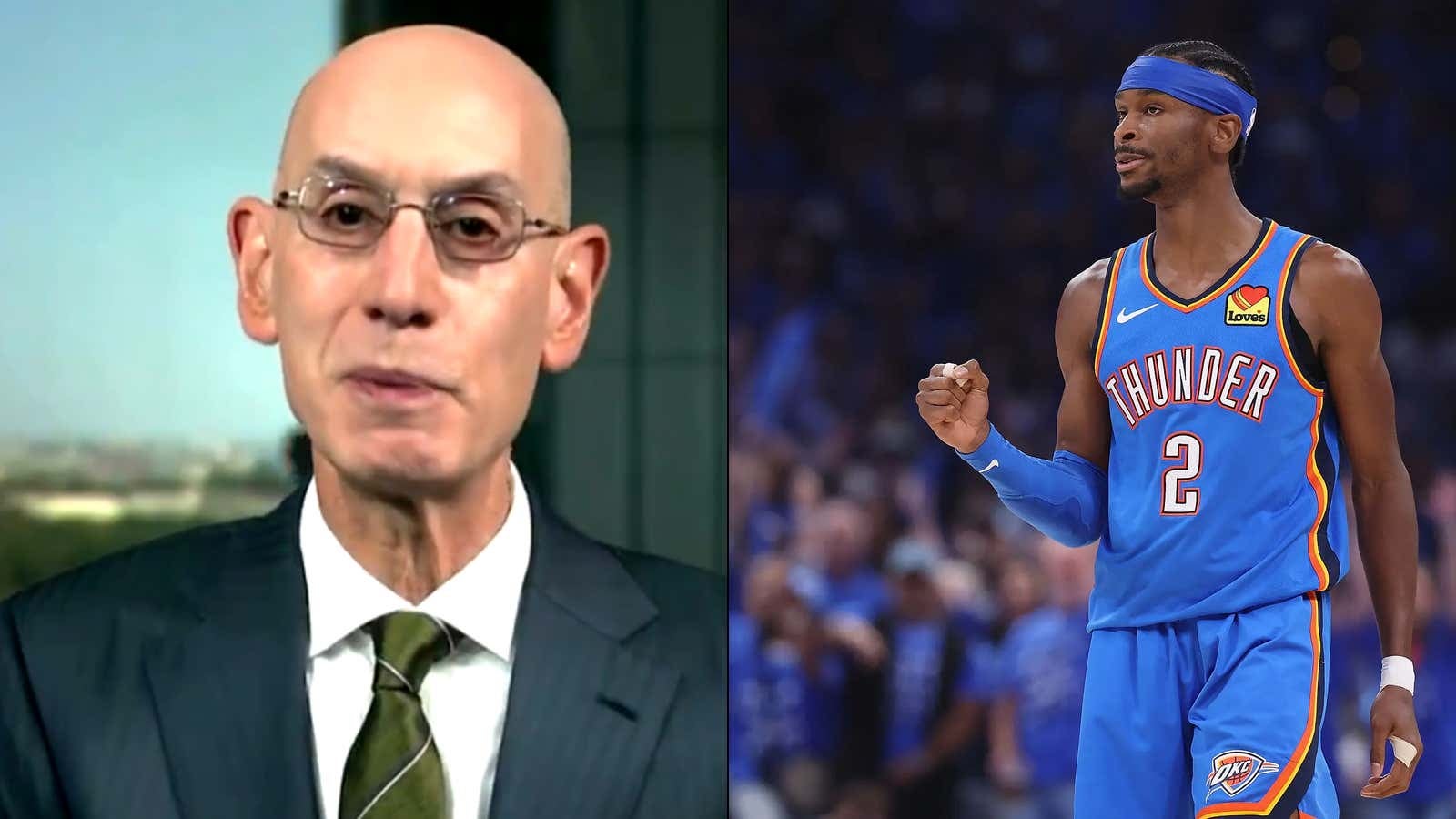 "SGA, He's Already Won One Championship, He's Been In The Finals, He's Heading Towards The Finals Again" - On Day 1 Of The New NBA Season, Adam Silver Has Already Leaked The Script On National TV