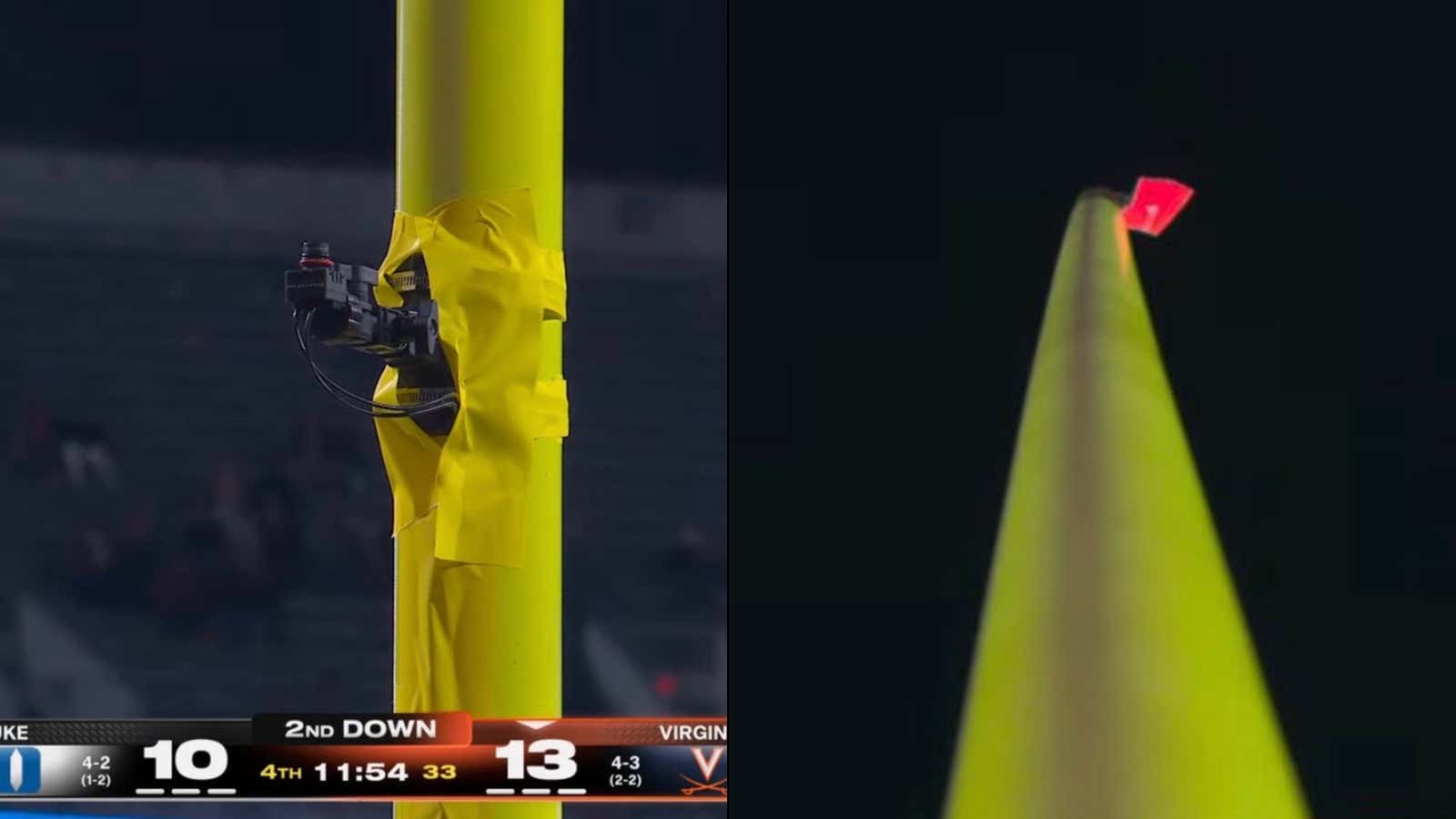 Virginia Football Literally Duct Taped a Camera to Their Goalpost to Show The World There IS a Better Way to Review Field Goals