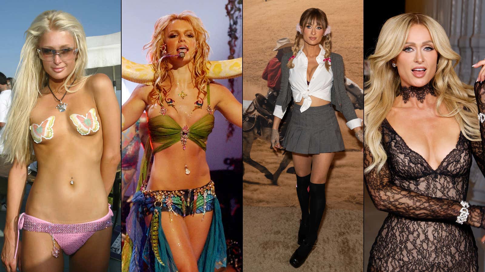 Paris Hilton Already Won Halloween By Honoring The Iconic Britney Spears VMA Performance Of 'I'm A Slave 4 U' And Her Previous Britney Costumes Are Pretty Great Too, So Let's Take A Quick Look!