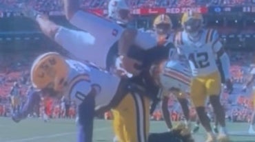 The Over In Auburn/LSU Hits Via A 4th And 16 Scramble For The Ages