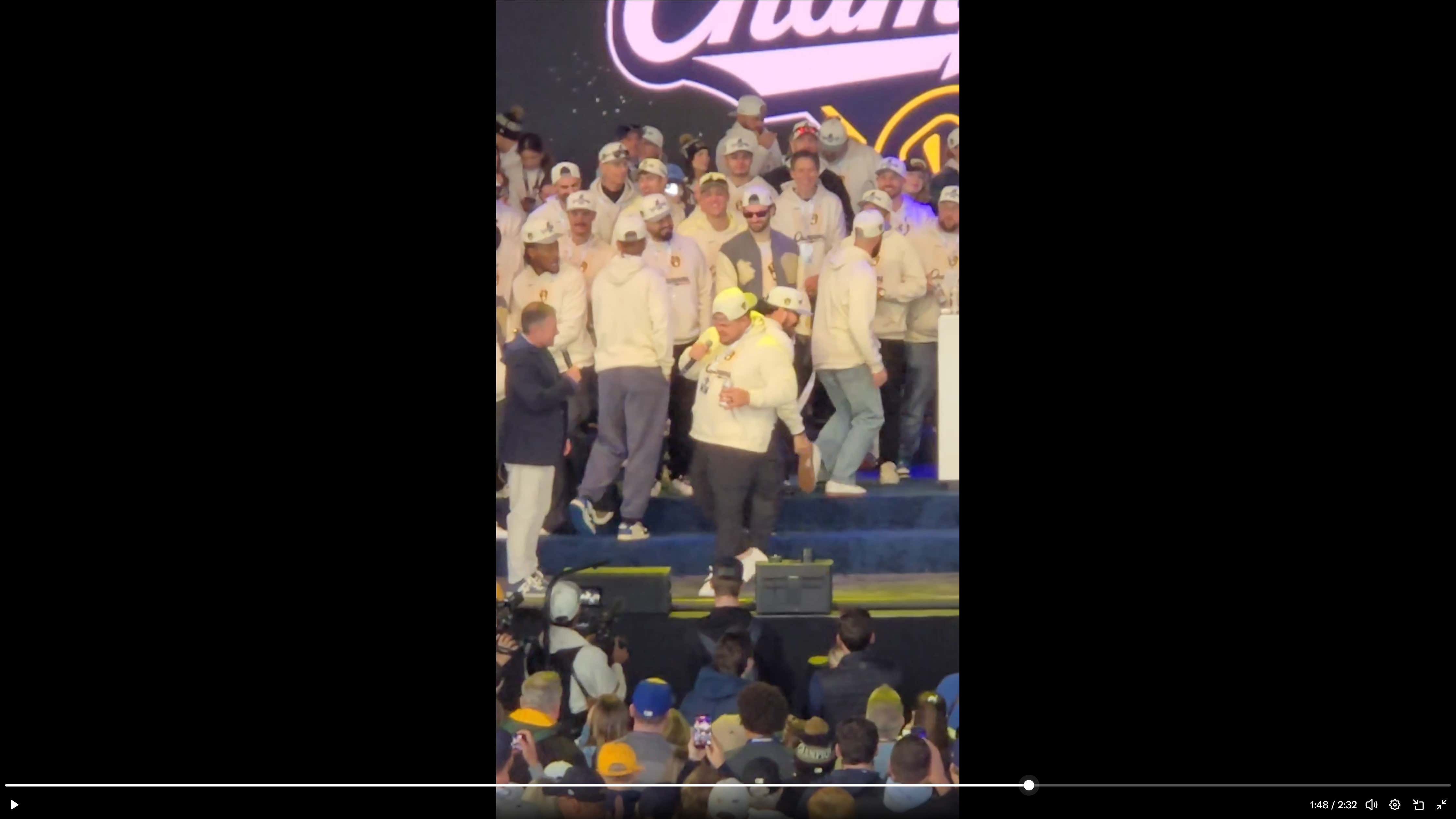 Brewers Parade Update: Daniel Vogelbach Started To Tear Up While Giving A Speech Then Seamlessly Cracked Open A Beer And Broke Into A Karaoke Of "Stacy's Mom"