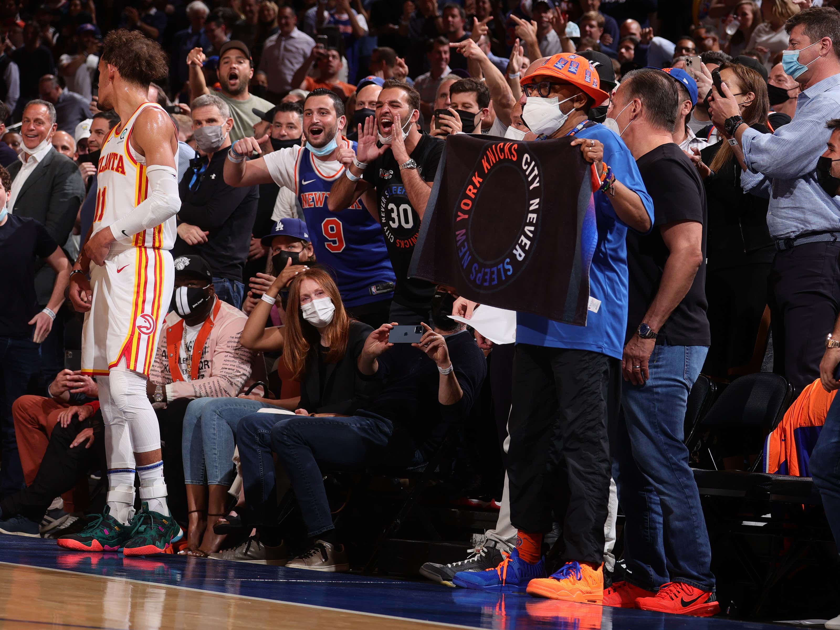 Trae Young Smiles at MSG Crowd in Game 2 vs Knicks 