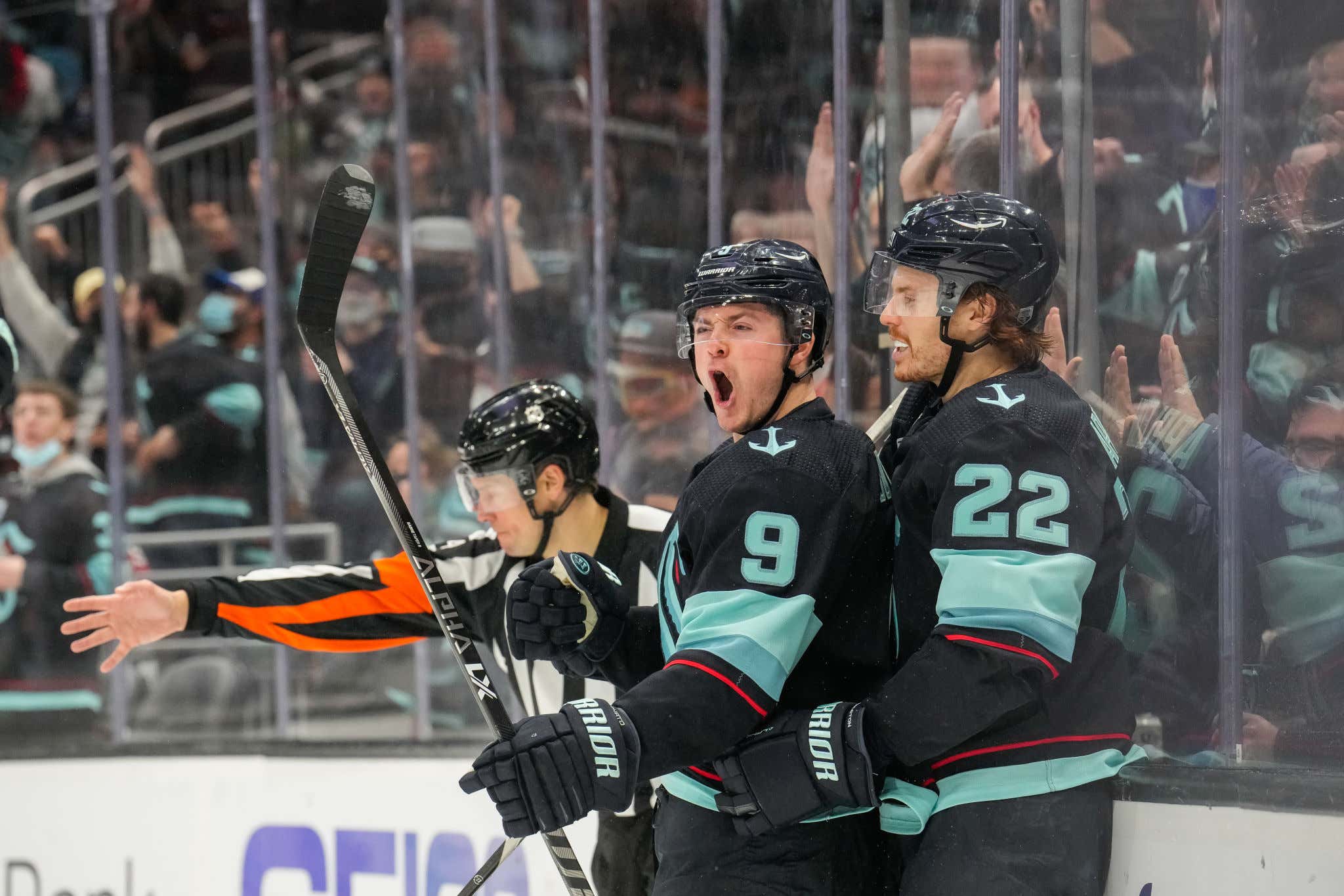 Ryan Donato Wore The Late Colby Cave's Tie To Last Night's Game Then Led The Kraken To Victory With Emily Cave In Attendance