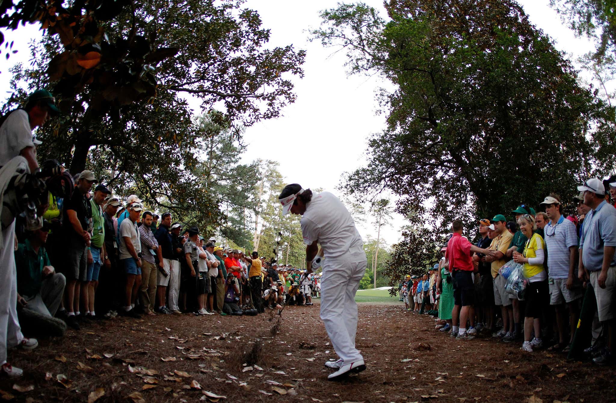 Bubba Watson Proves Once Again That He Is A Wizard From The Pine Straw At Augusta