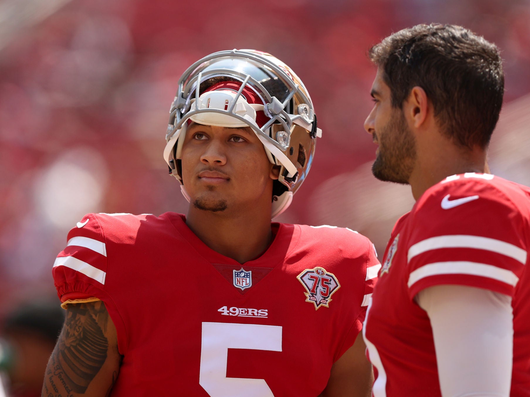 Shocking There's More Drama With The 49ers QBs - Trey Lance Was Reportedly 'Annoyed' When Jimmy G First Came Back