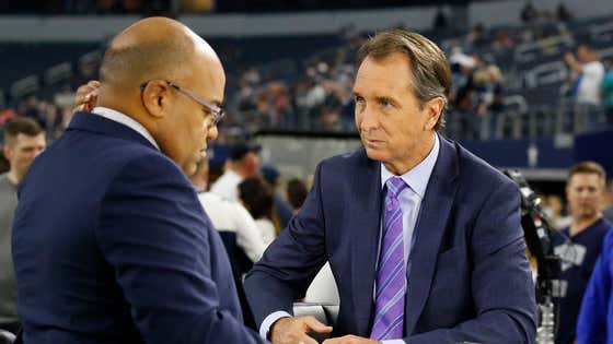 Lost In The Shuffle Of That Boring SNF Blowout Was Cris Collinsworth Bringing Back The Collinsworth Slide For His 500th Career Broadcast