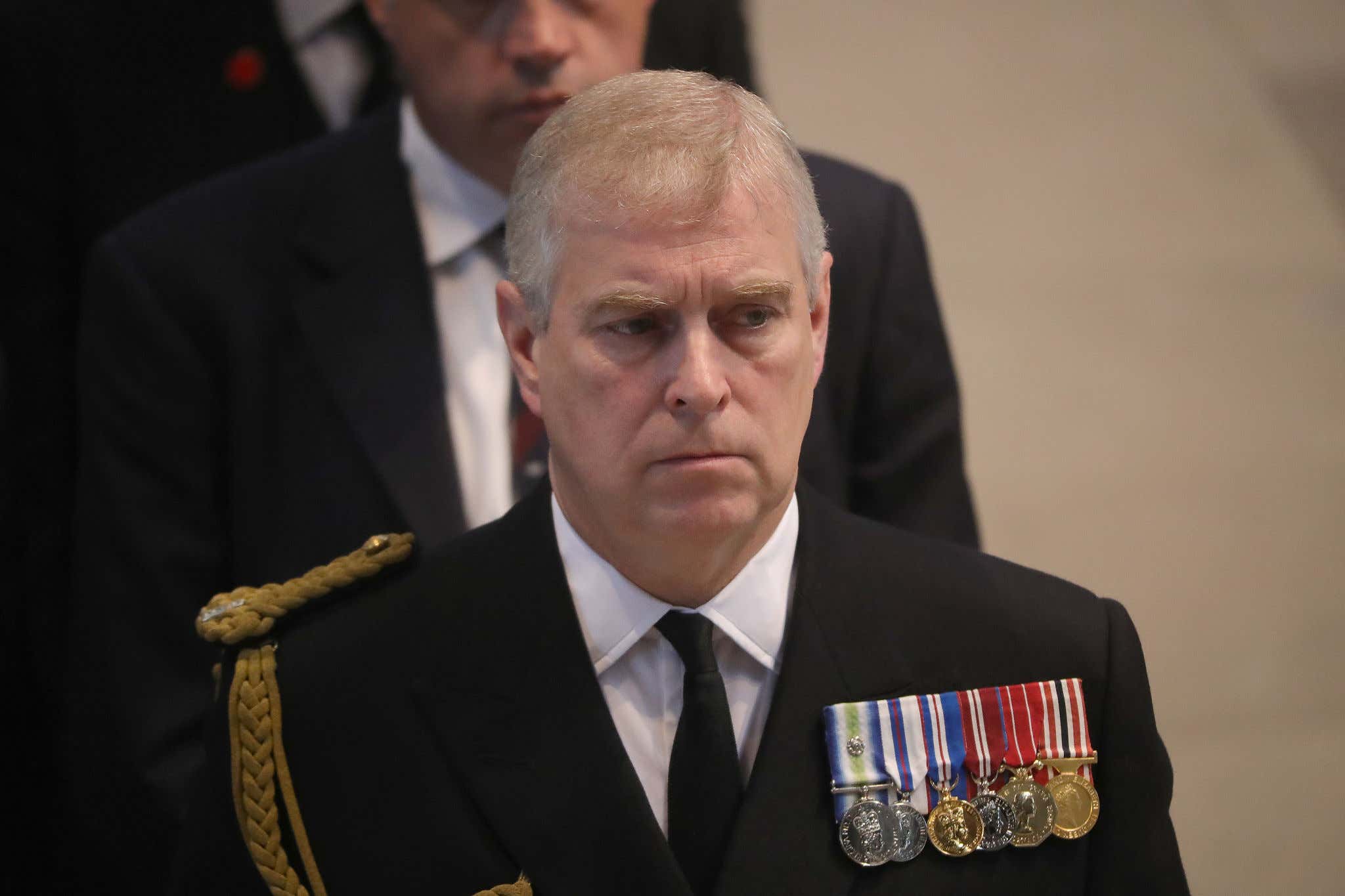 A Heckler Yelled "You're A Sick Old Man!" At Prince Andrew While He Walked Alongside His Mother's Casket During The Queen's Funeral Procession