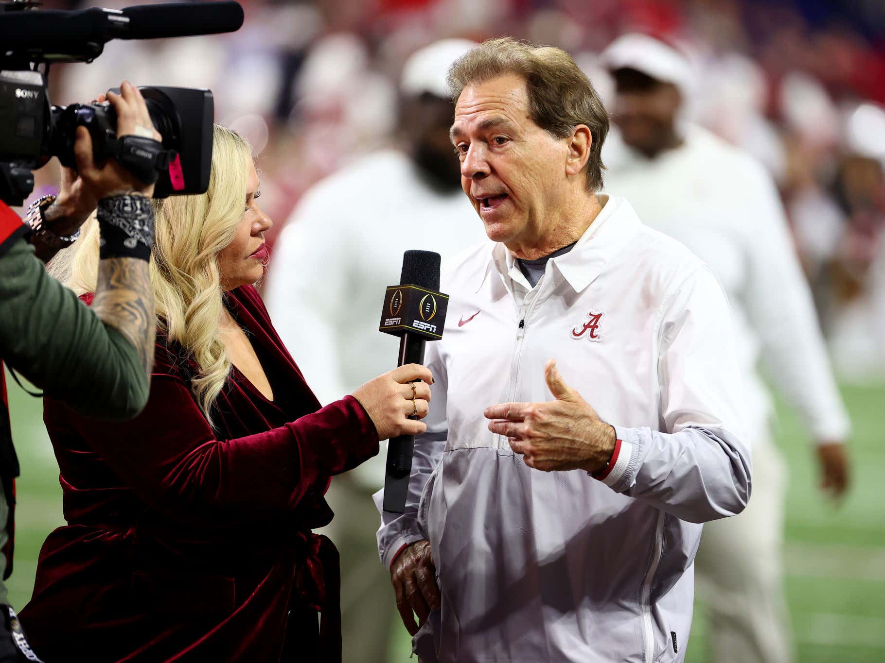 No, Nick Saban Is Never Gonna Stop Preemptively Jumping Down A Sideline