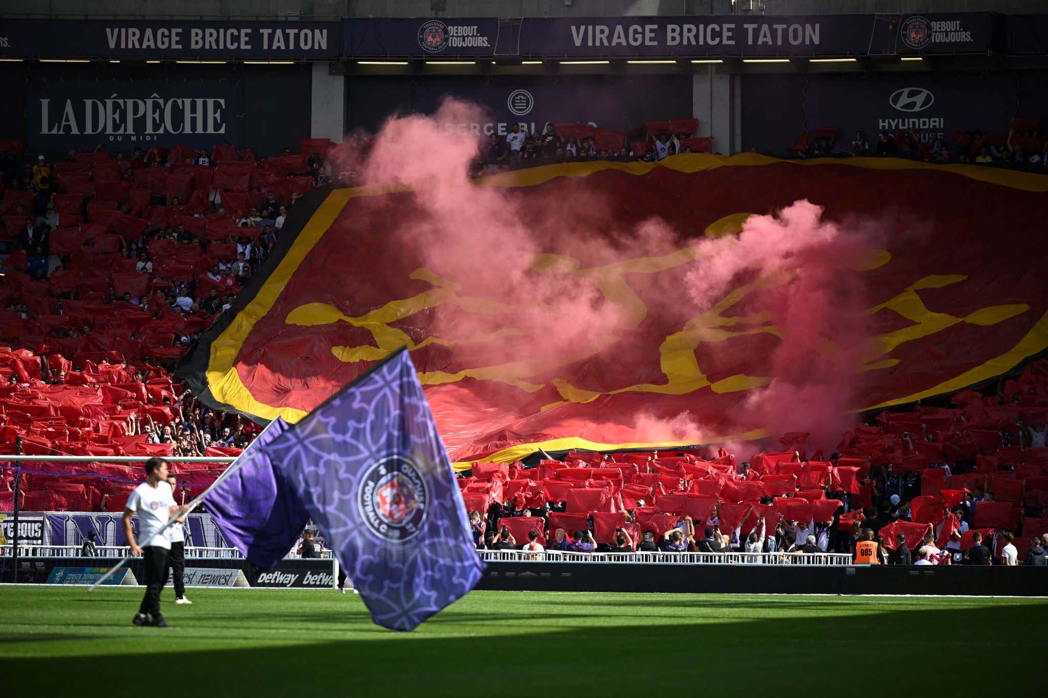 Just Another Soccer Match In France  - Game Was Forced Into A Delay Because Fans Kept Launching Tear Gas Onto The Field