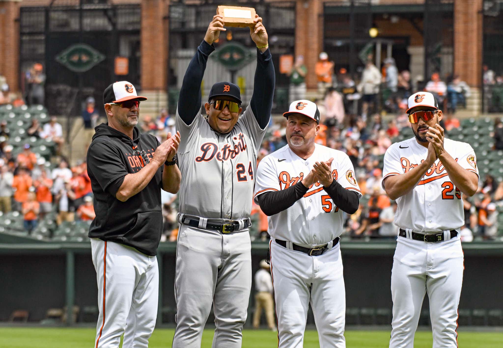 The Orioles Honored Miguel Cabrera During HIs Last Game At Camden Yards By Giving Him.....A Brick?