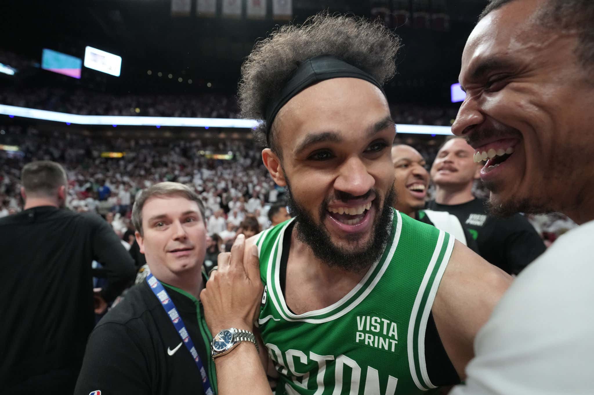 DERRICK WHITE AT THE BUZZER! SEE EVERYONE BACK IN BOSTON FOR ANOTHER GAME 7!