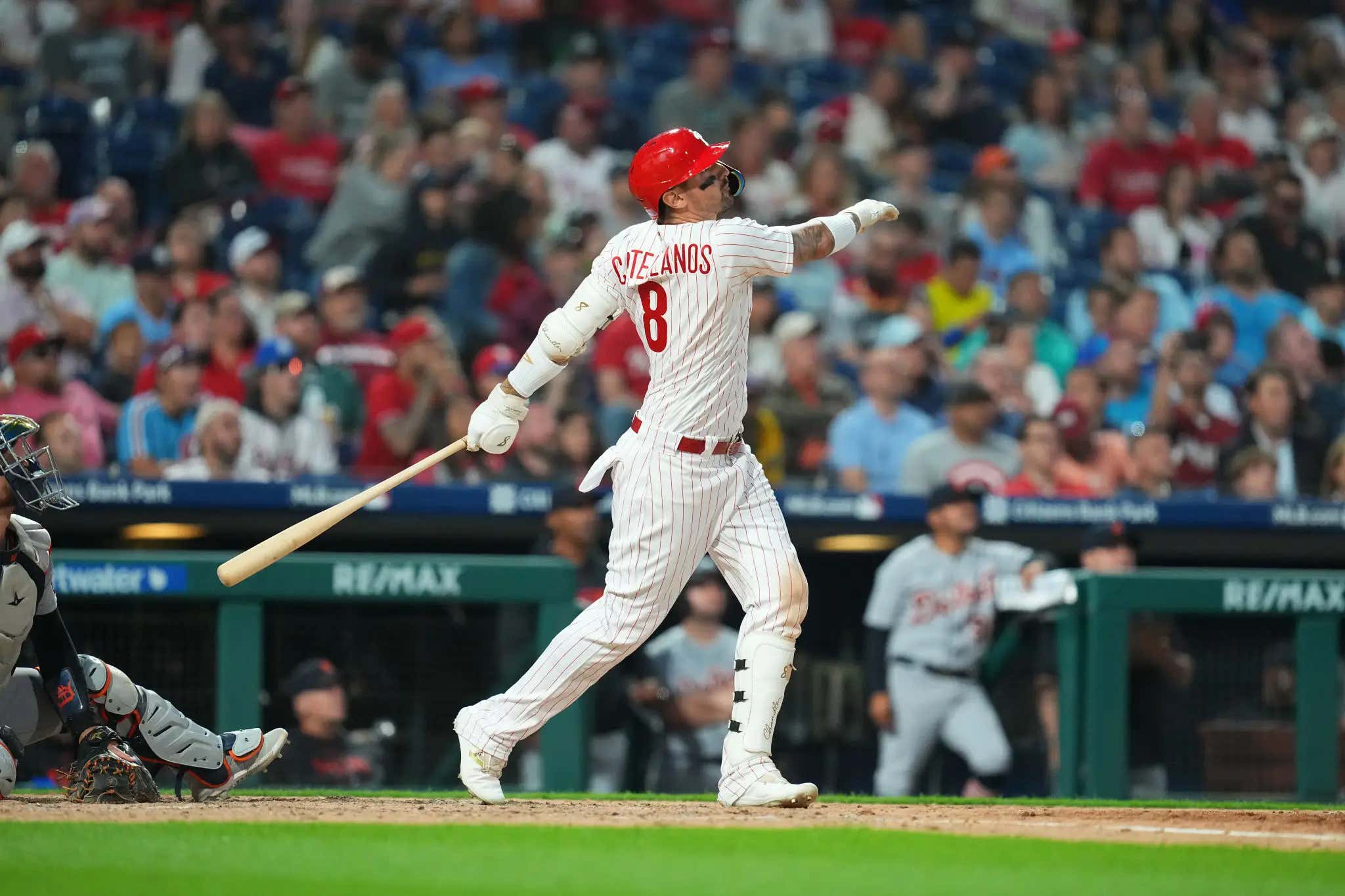 Nick Castellanos Ripped An RBI Double During A Discussion About ALS On The Phillies' Broadcast