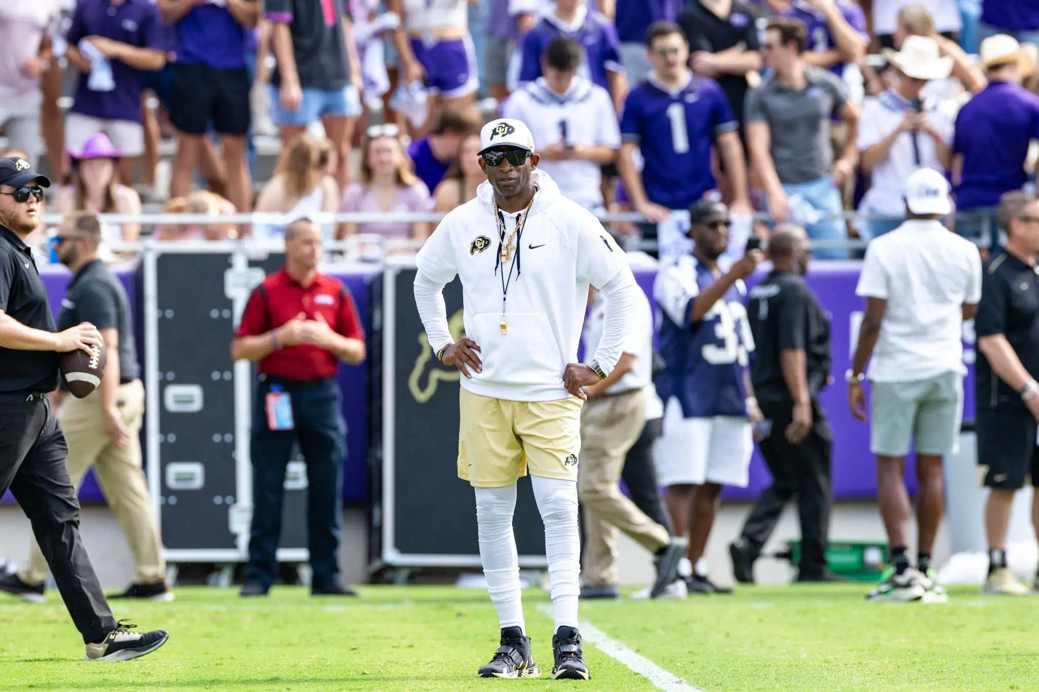 Deion Sanders Is Fully Embracing His Inner Football Guy By Sleeping In His Office Last Night Just So He Could Wake Up And See The Stadium