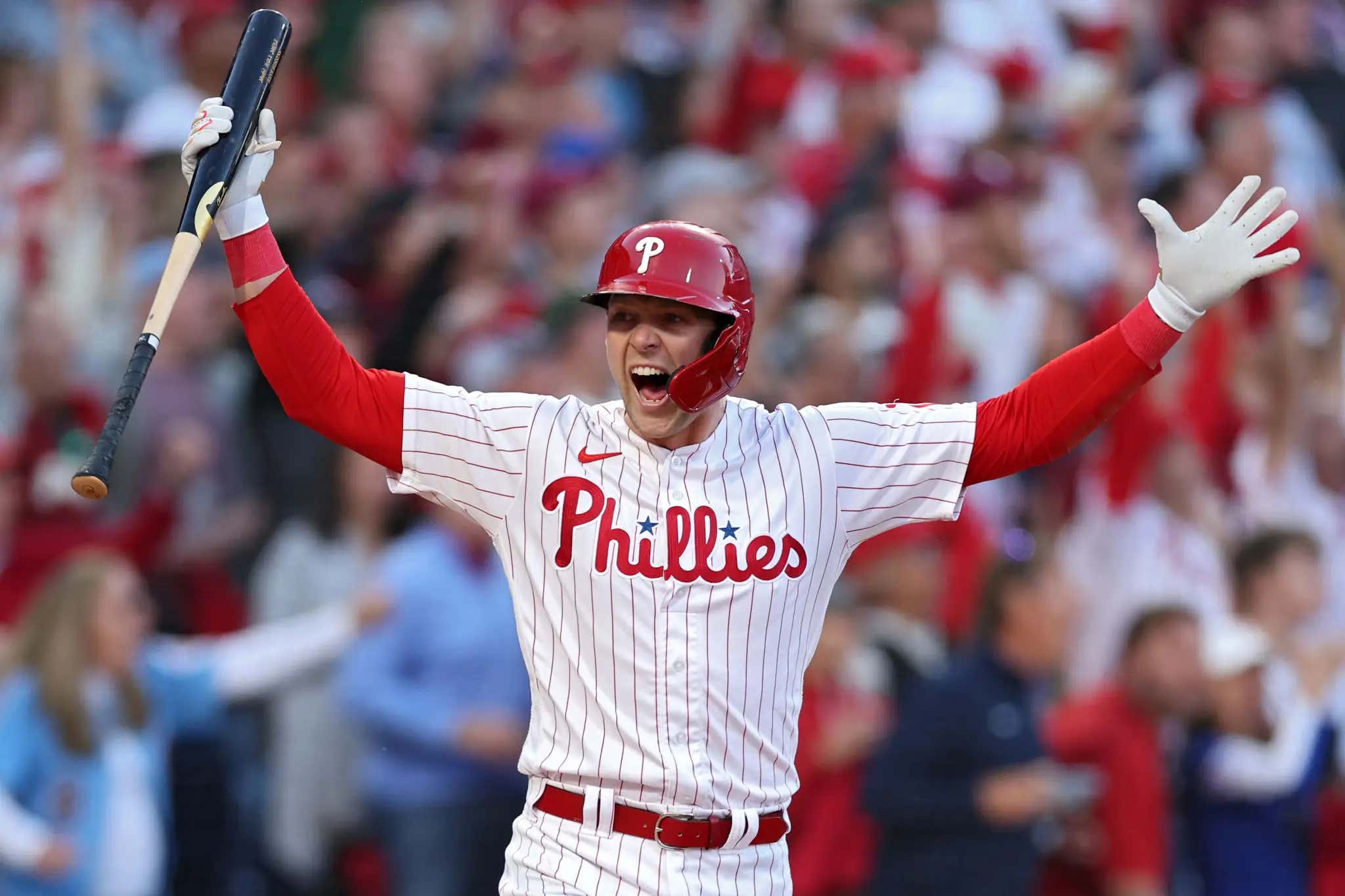 Rhys Hoskins Coming Off ACL Surgery To Throw The First Pitch Of The Phillies Postseason Has All The Feels