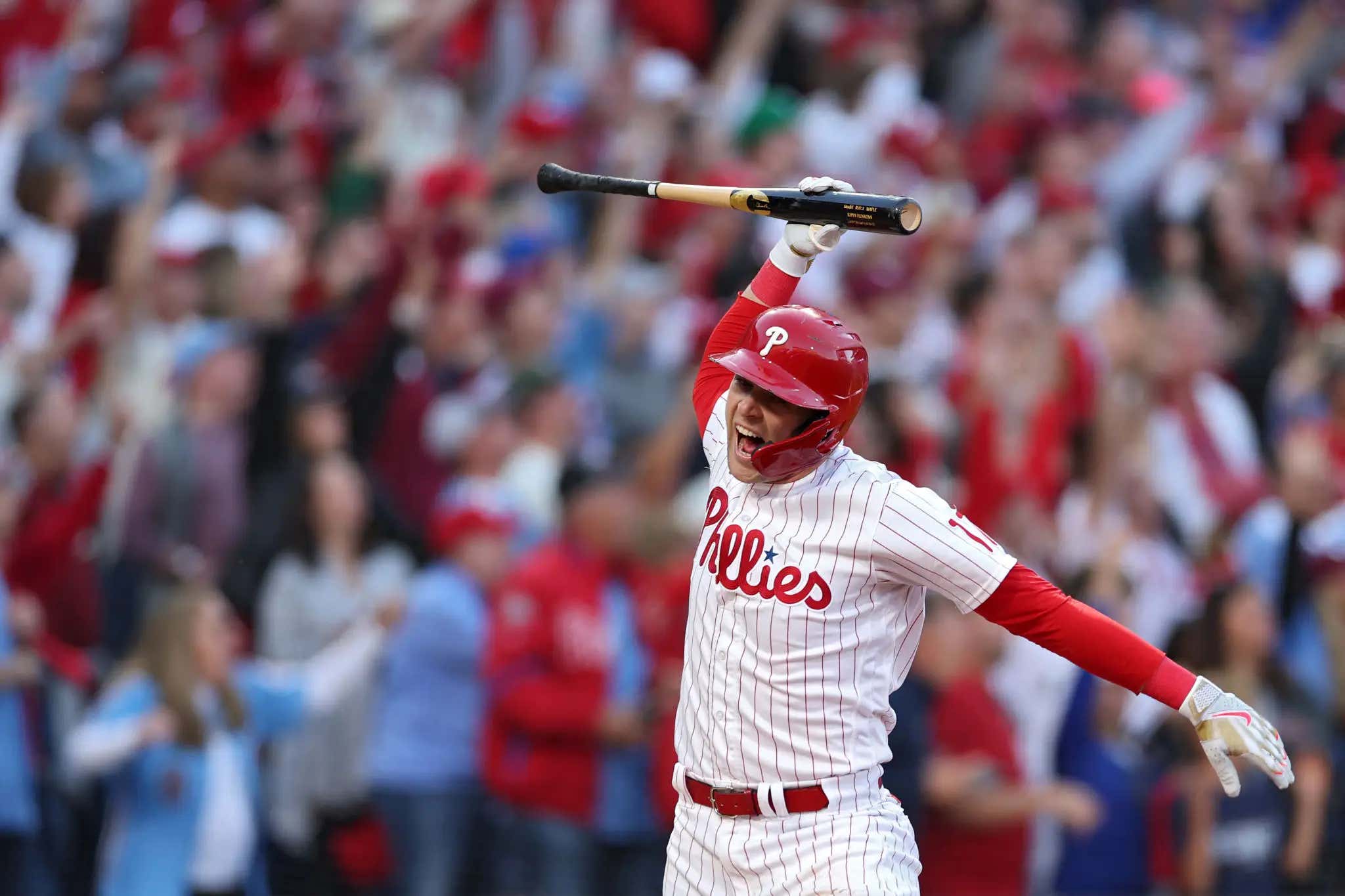 Happy 1-Year Anniversary To The Rhys Hoskins Playoff Bat Spike