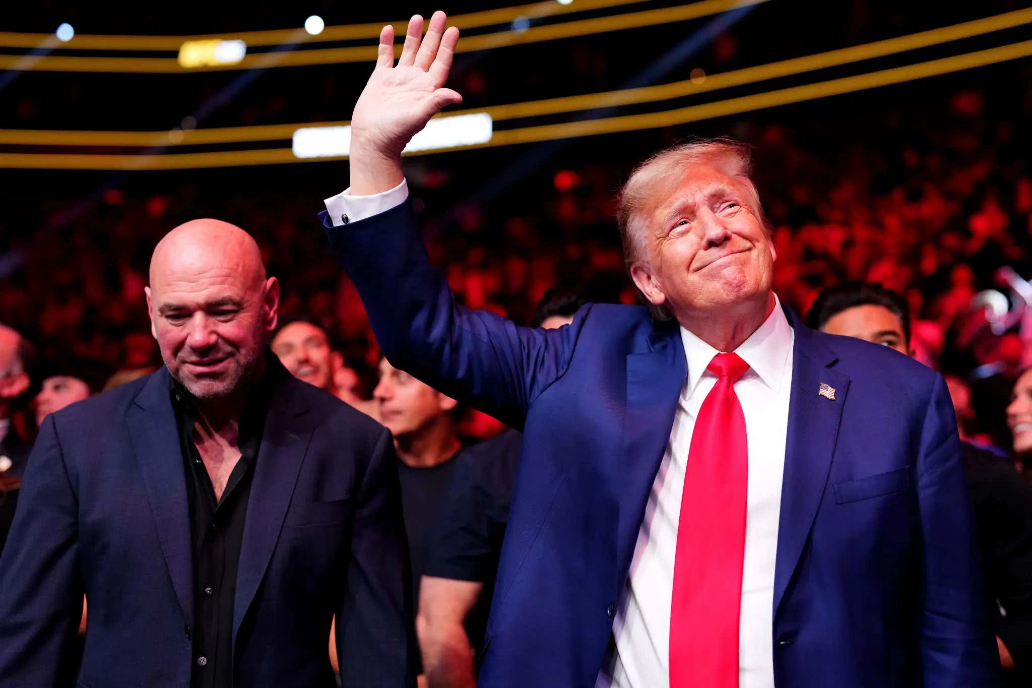 Donald Trump Makes His Grand Entrance To UFC 296