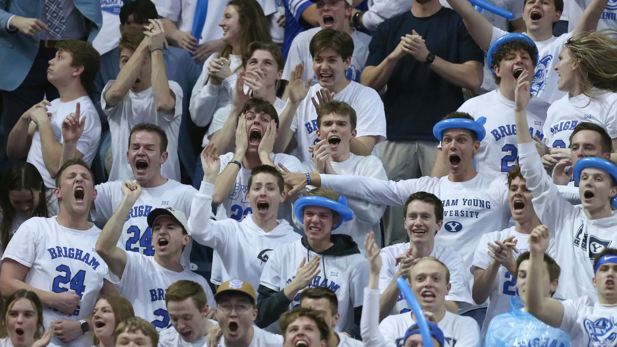 Pathetic: BYU Students Were Forced To Cover Up 'Horns Down' Shirts During Their Game Against Texas Today