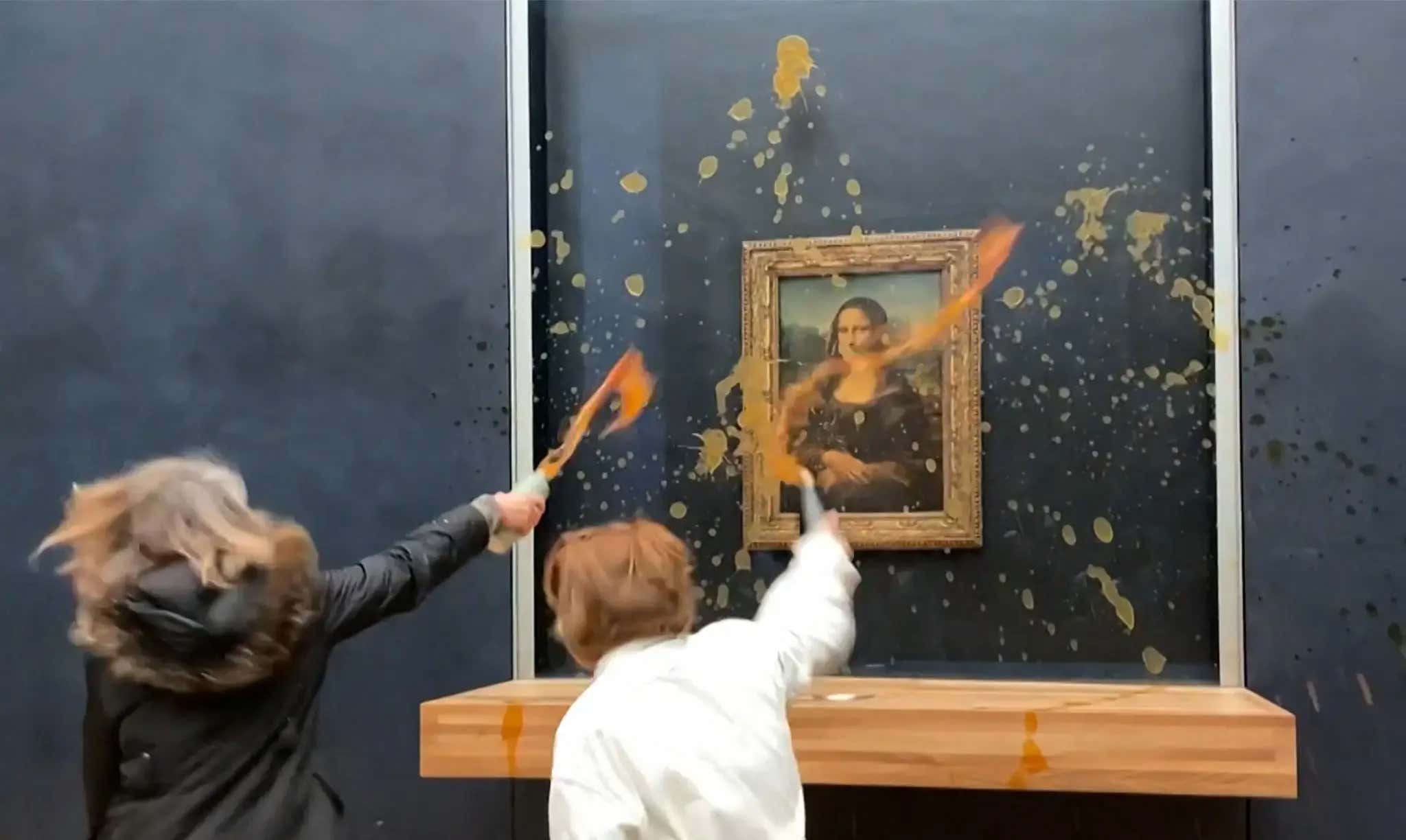 Two Lunatic Protestors Threw Soup On The Mona Lisa And We Really Need To Bring Back Public Executions