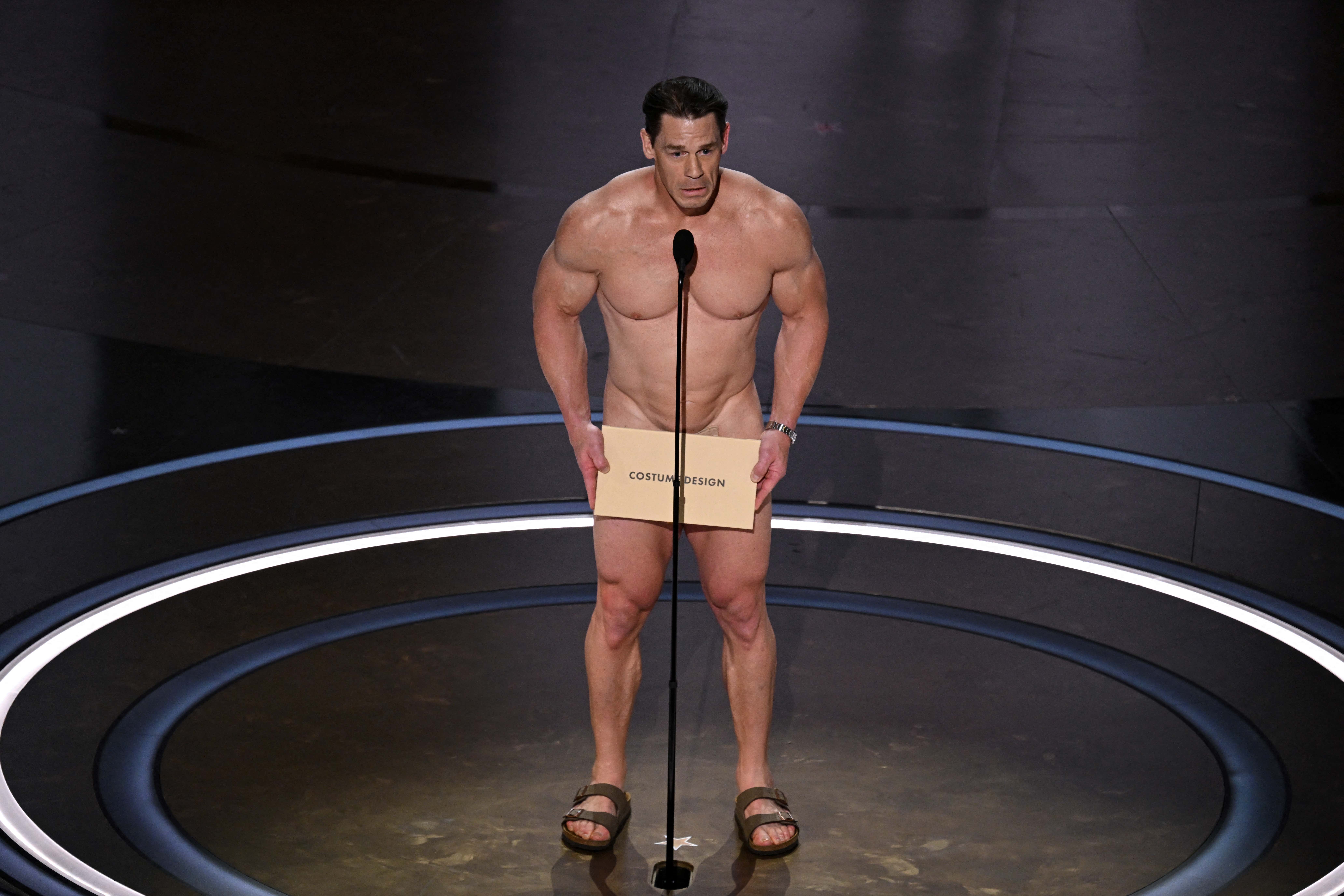 John Cena Presented An Oscar While Naked Barstool Sports