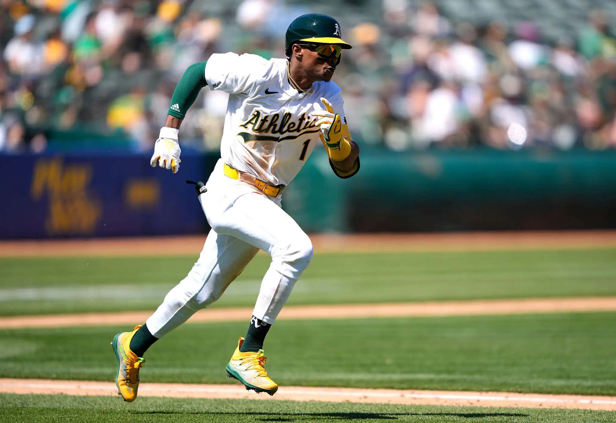 The Oakland A's Sent Down Esteury Ruiz, Who Was Hitting .429, and It Seems It Could Be Because He Wore a Wristband From a Company the Team Doesn't Like