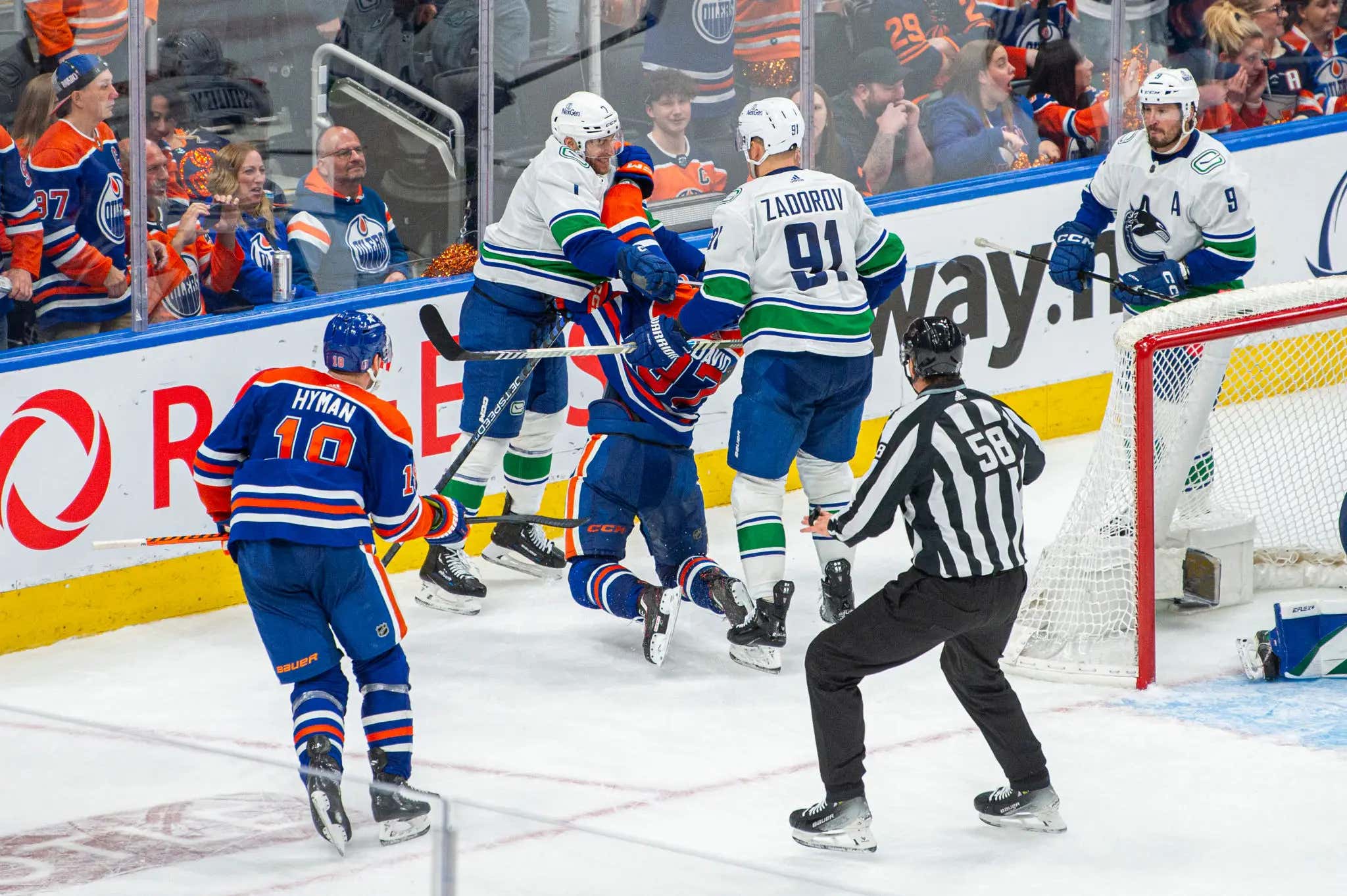 The Edmonton Oilers Are Cooked If McDavid Is Eating A Crosscheck To The Beak Without A Bench Clearing Brawl After