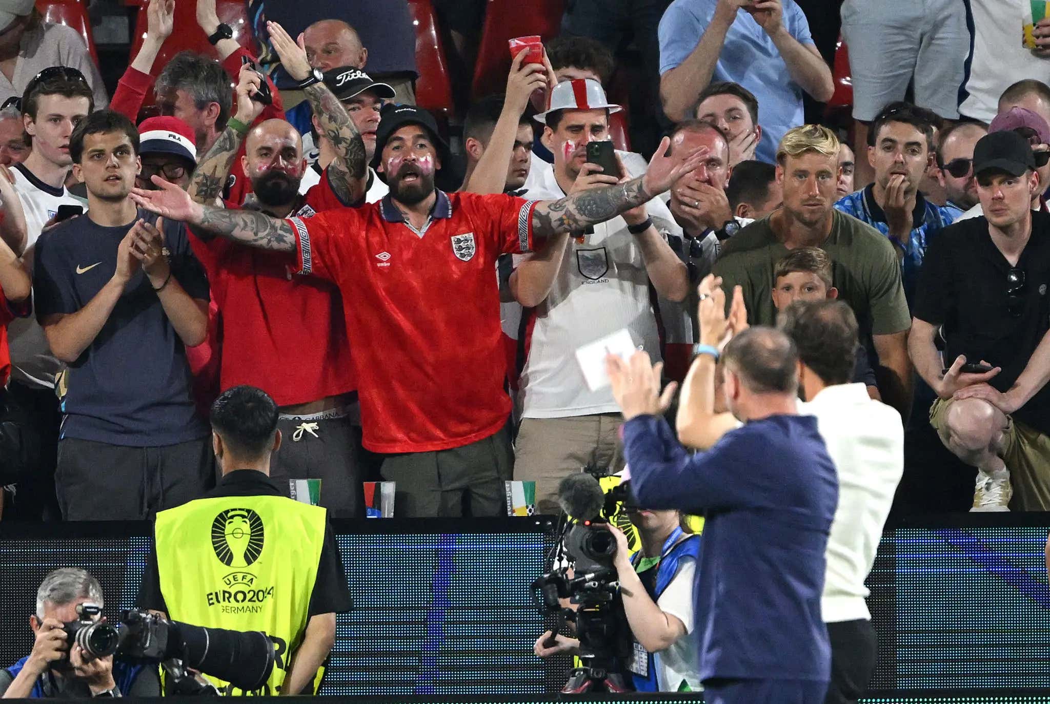 It's Coming Home: England Fans Are So Fed Up With Gareth Southgate They Started Launching Drinks At Him On The Field