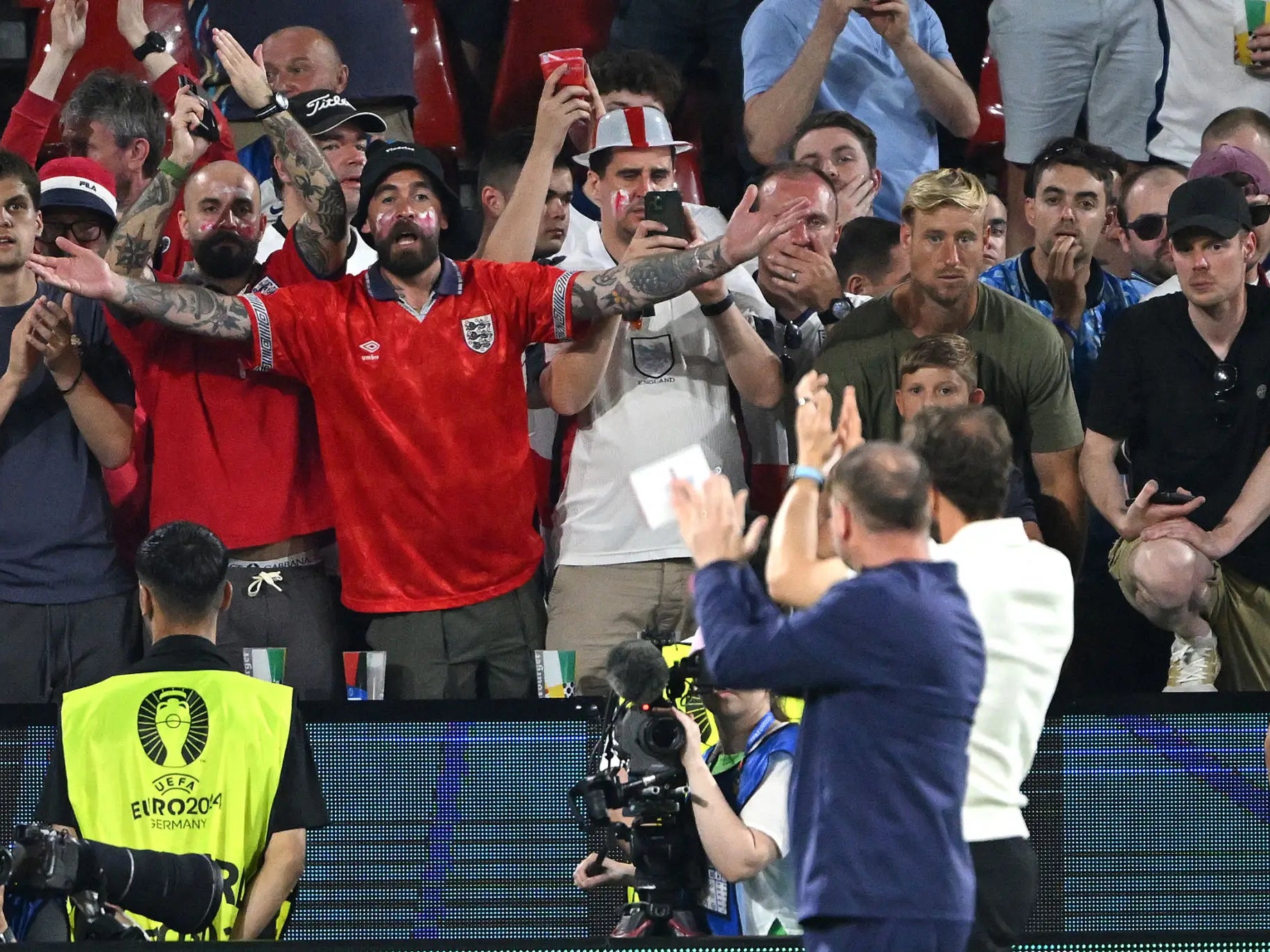 It's Coming Home: England Fans Are So Fed Up With Gareth Southgate They Started Launching Drinks At Him On The Field