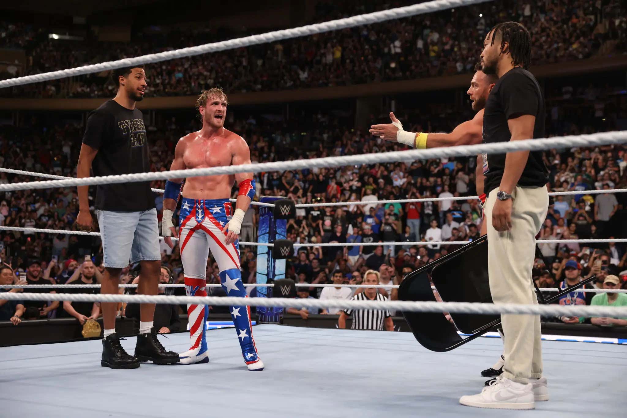 Wrestling Is Everywhere: Jalen Brunson Knows The 'WWE Was Cooking' When They Had Him Grab A Metal Chair And Confront Tyrese Haliburton