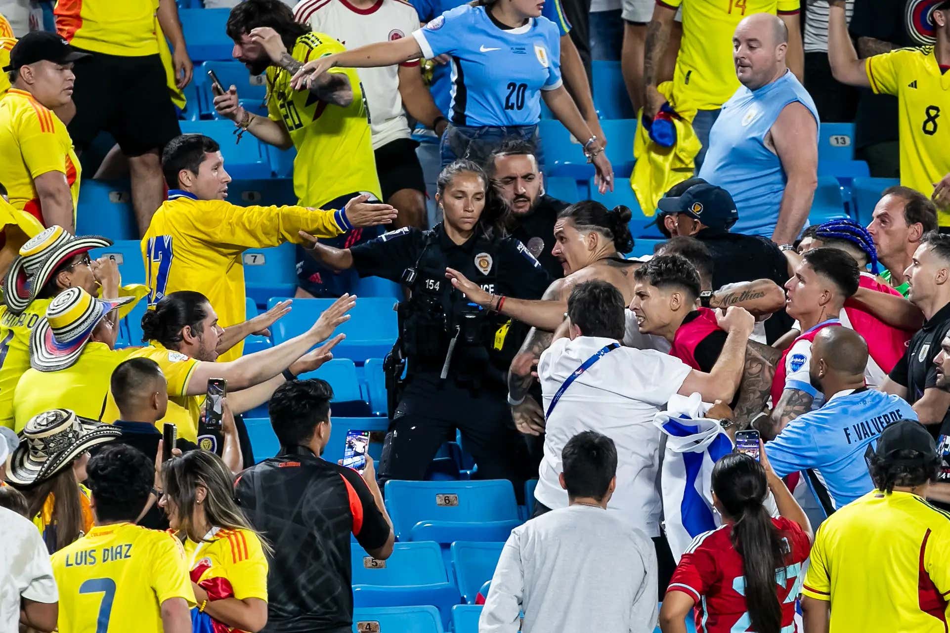 Fall Out From The Brawl: New Video Of Darwin Nunez Trying To Attack Colombia Fans With A Chair, Uruguay Players Blast Copa America For Not Protecting Their Families