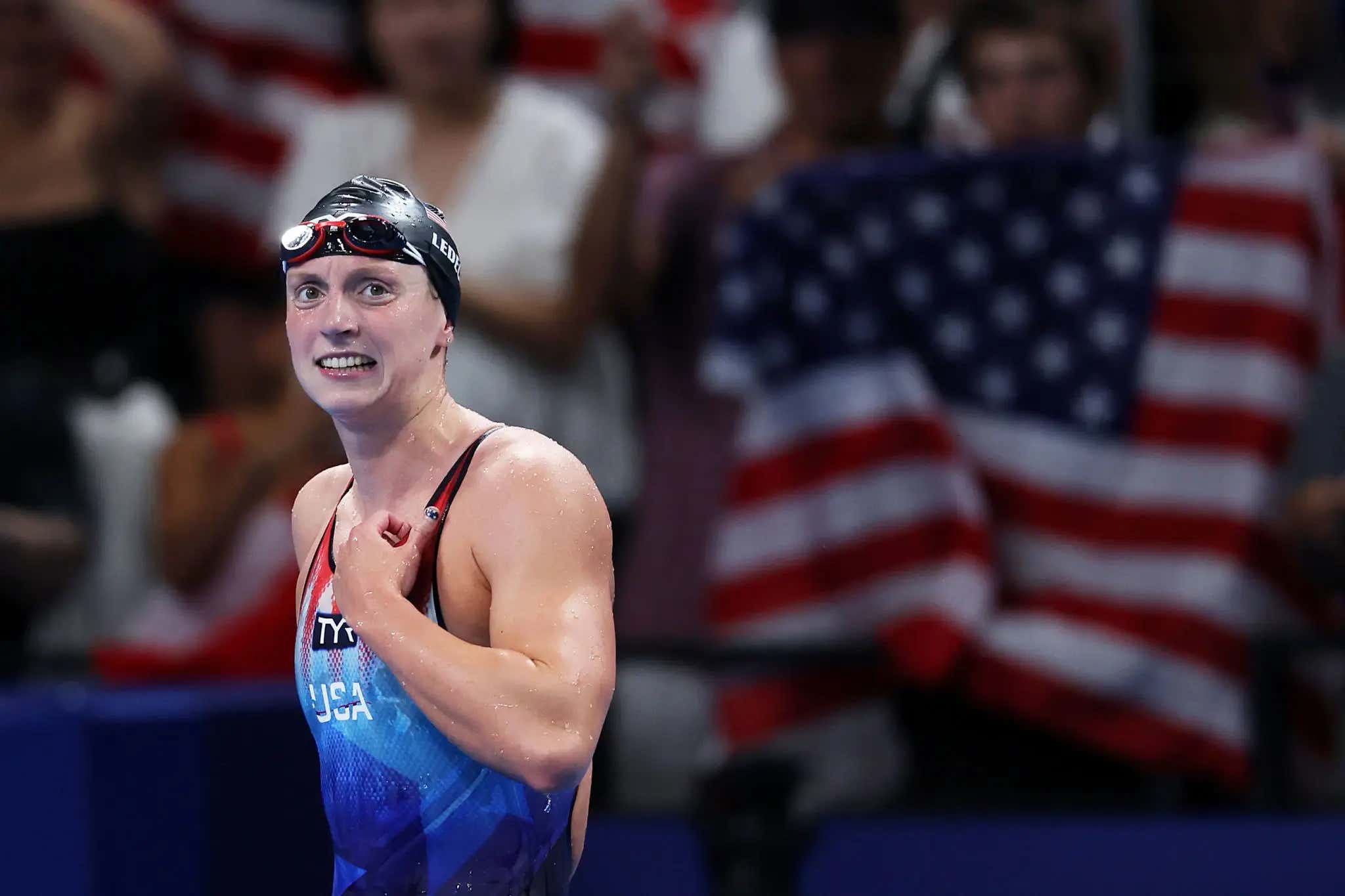 INSANE: Katie Ledecky Is So Fast That NBC Has To Zoom Out To Show Her Competitors