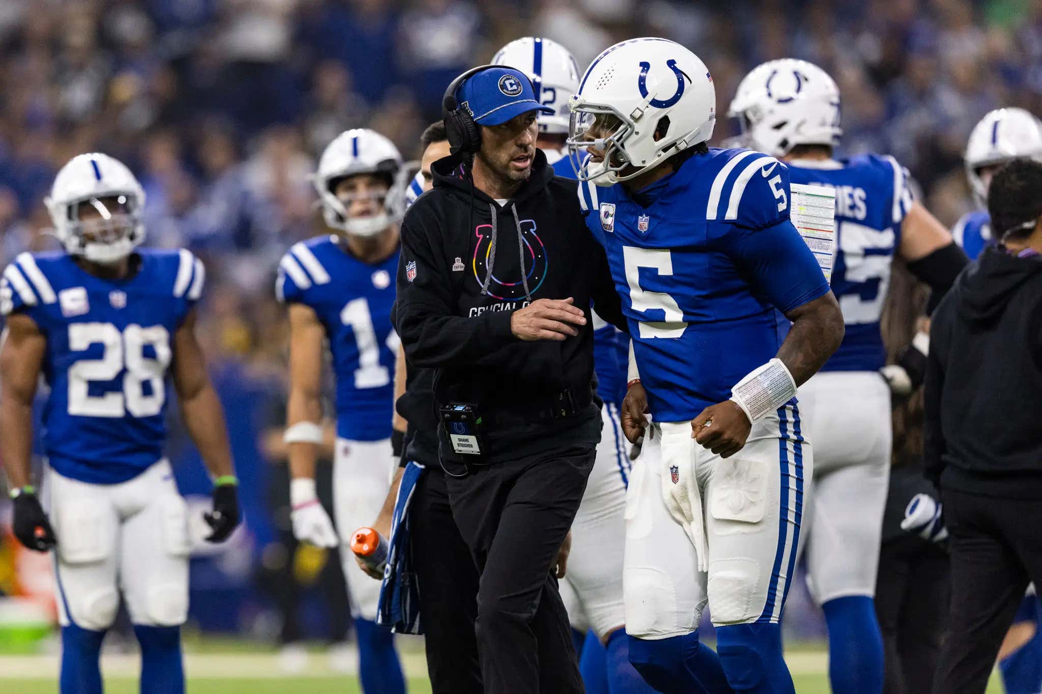 Things Are Going Great: Colts Coach Shane Steichen Has No Idea If The Team Supports Benching Anthony Richardson, Won't Say If He'll Ever Start Again