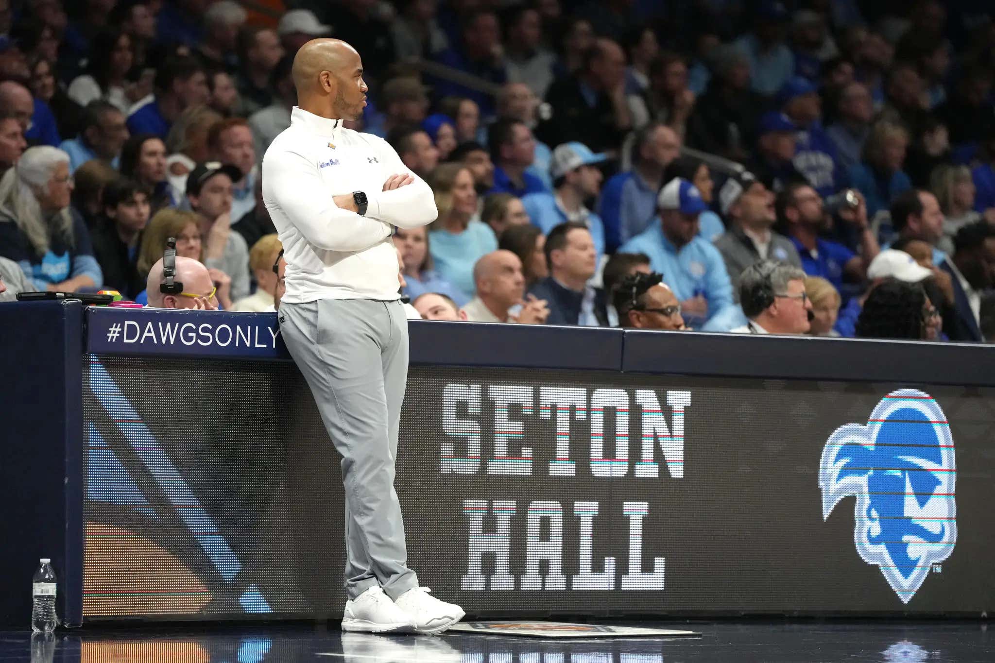 All Grit: Shaheen Holloway Had To Go To The Hospital After Last Night's Seton Hall Win, Thinks He Broke His Wrist Doing 'Coaching Stuff' At Halftime