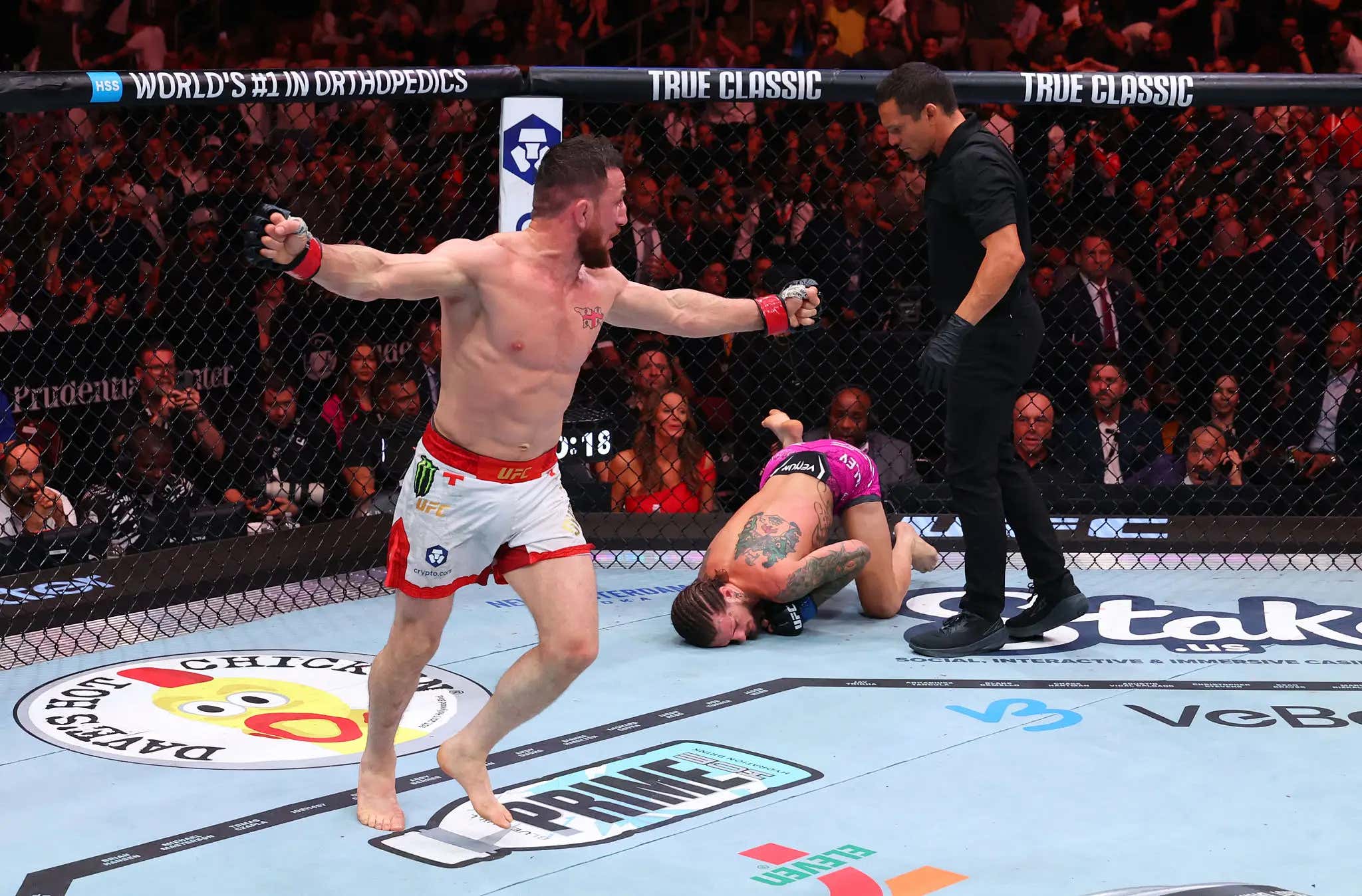 Merab Dvalishvili Makes Sean O'Malley Tap Out In The Third Round At UFC 316