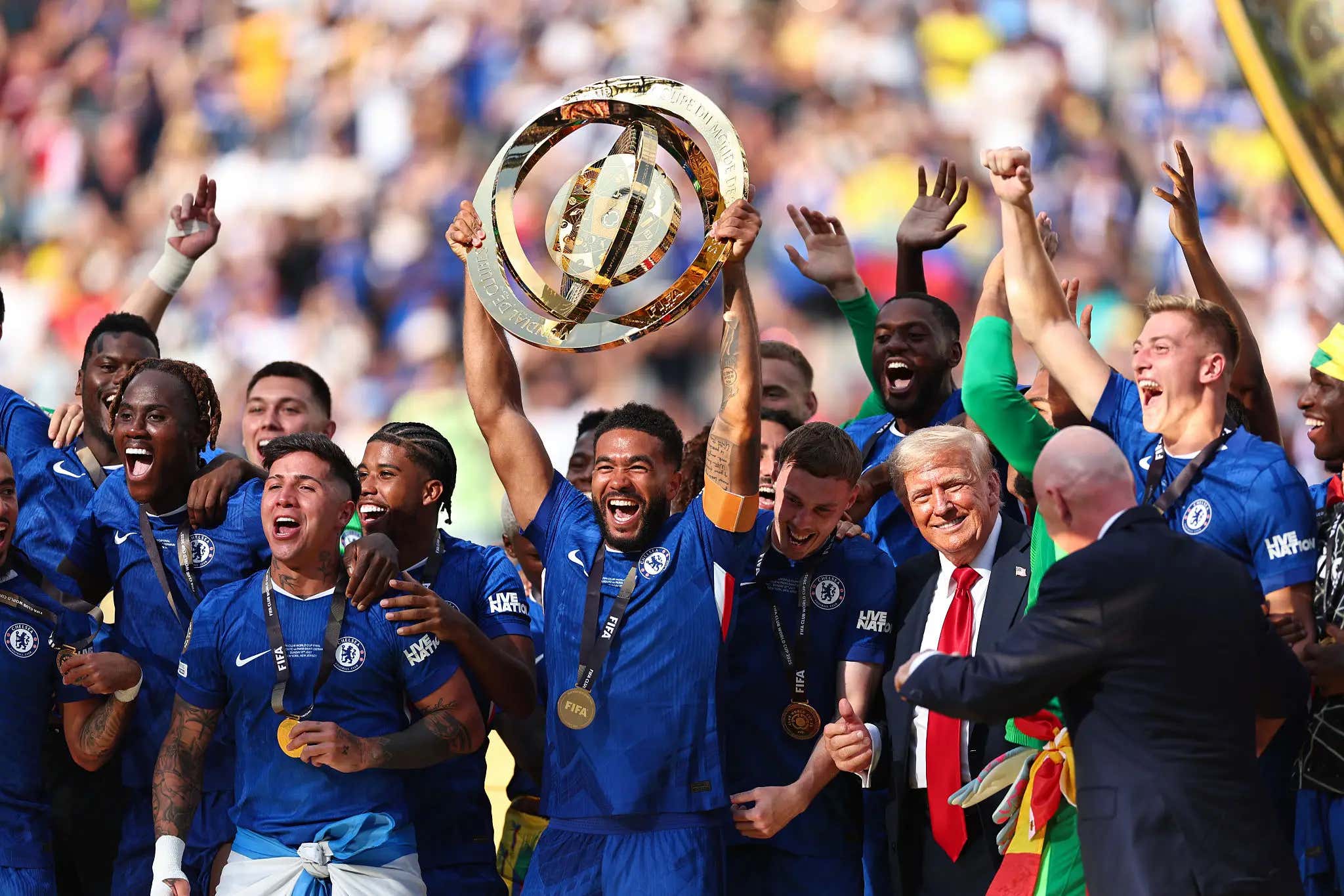 Chelsea Kicked PSG's Ass 3-0 To Become The 2025 Club World Cup Champions And President Trump Refused To Leave The Stage During Their Trophy Presentation