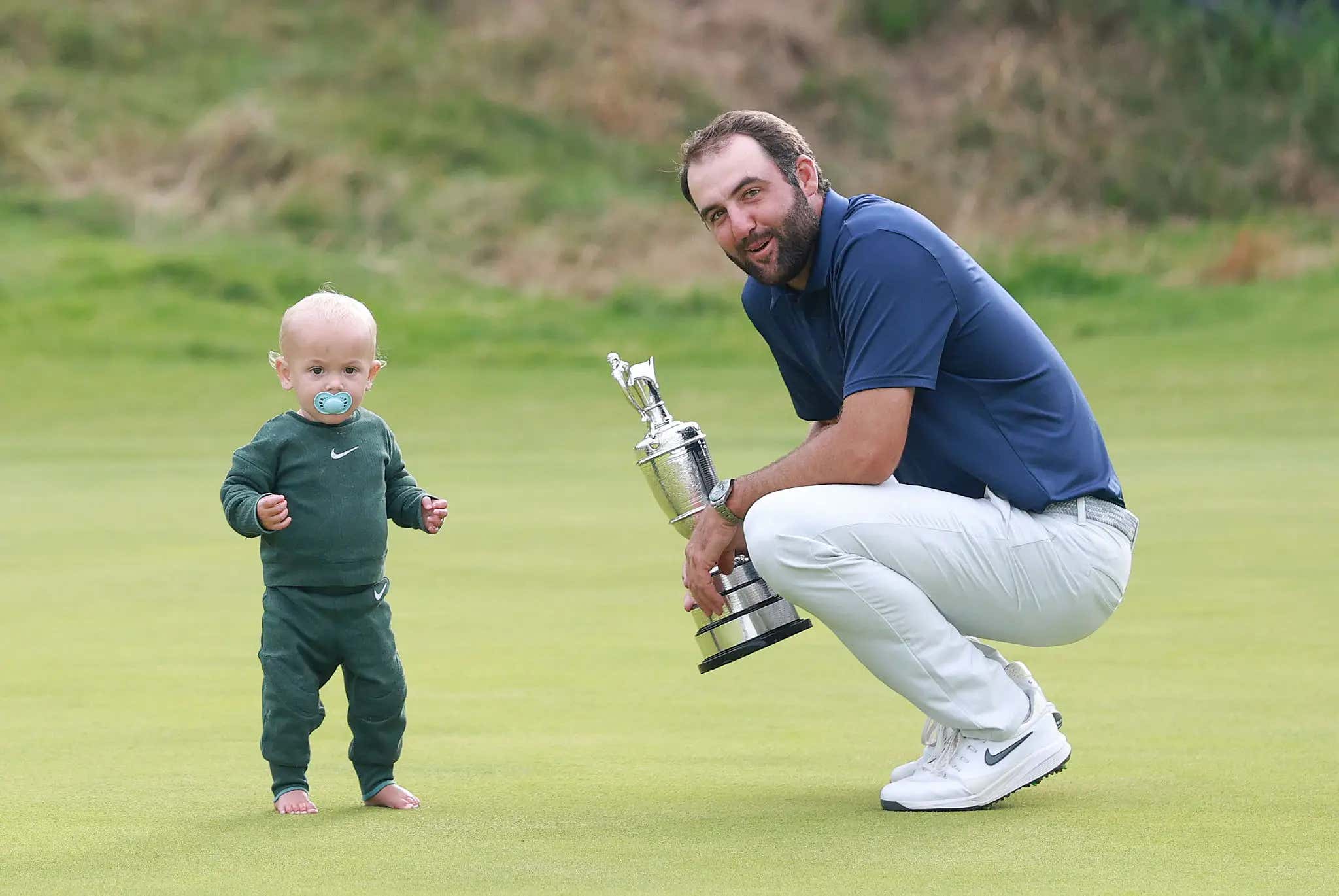 Golf Guy Of The Year - Scottie Scheffler Let Friends Drink Out Of The Claret Jug, Used It To Get His Son Into The 19th Hole At His Home Course