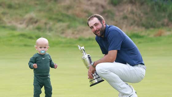 Golf Guy Of The Year - Scottie Scheffler Let Friends Drink Out Of The Claret Jug, Used It To Get His Son Into The 19th Hole At His Home Course