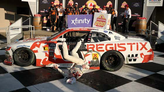 NASCAR Driver Breaks His Collarbone Getting Out Of The Car To Celebrate A Win, Makes You Realize Cars Should Probably Have Doors
