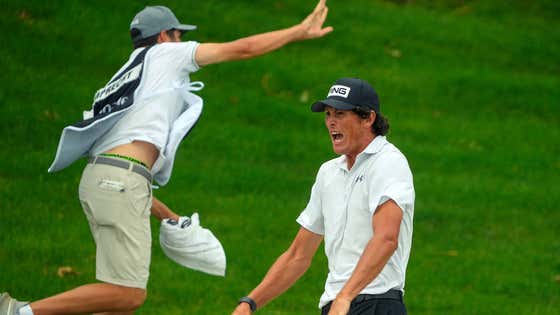 Insane Day Of Golf: Christo Lamprecht And His Caddie Gave Us The Rare Double Club Toss After He Chipped-In To Win On The Korn Ferry Tour Yesterday