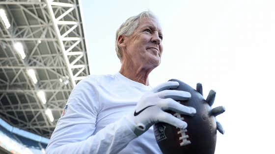 Gotta Set The Tone: 73-Year Old Pete Carroll Hopped On The Raiders Defense, Jumped Into The Pile To Practice Stopping The Tush Push