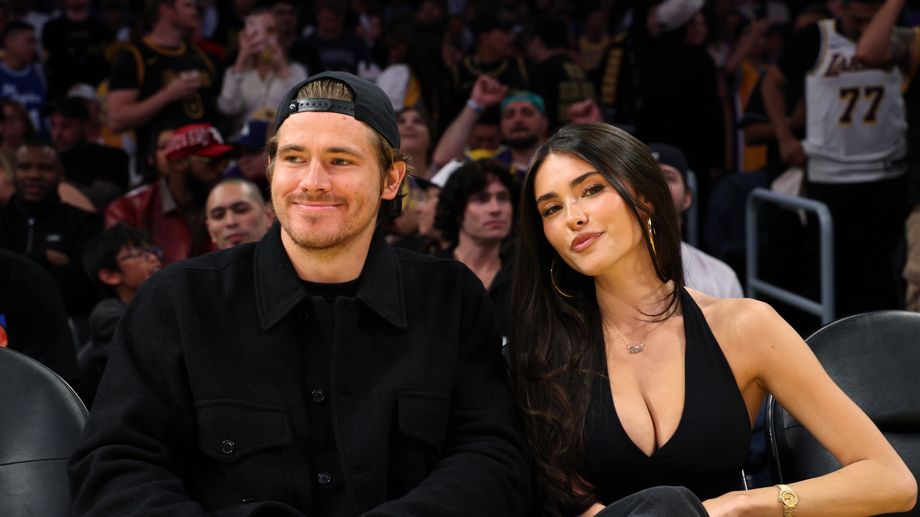 Date Night: Justin Herbert And Madison Beer Showed Up To The Lakers Game Last Night And Stole The Show