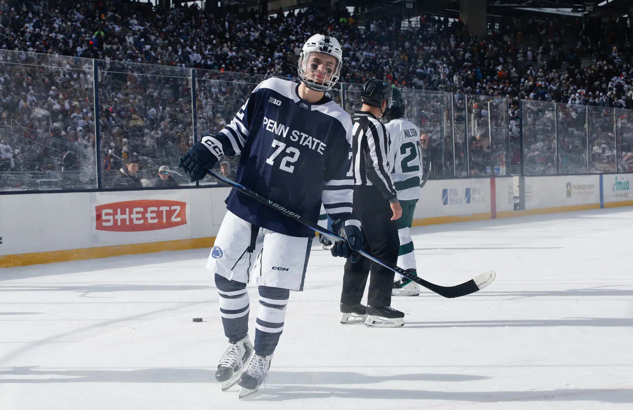 Gavin McKenna And Penn State Hockey Lose A HEARTBREAKER In Historic Game At Beaver Stadium