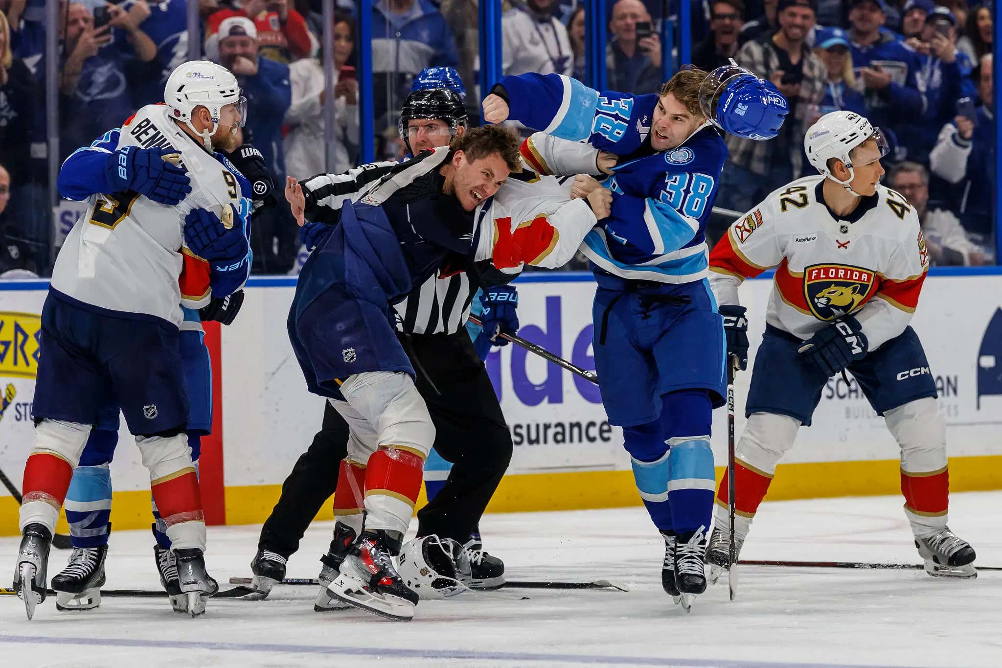 There is a Chance We Get a Fight at the Olympics After Matthew Tkachuk and Brandon Hagel Threw Down In the Battle of Florida