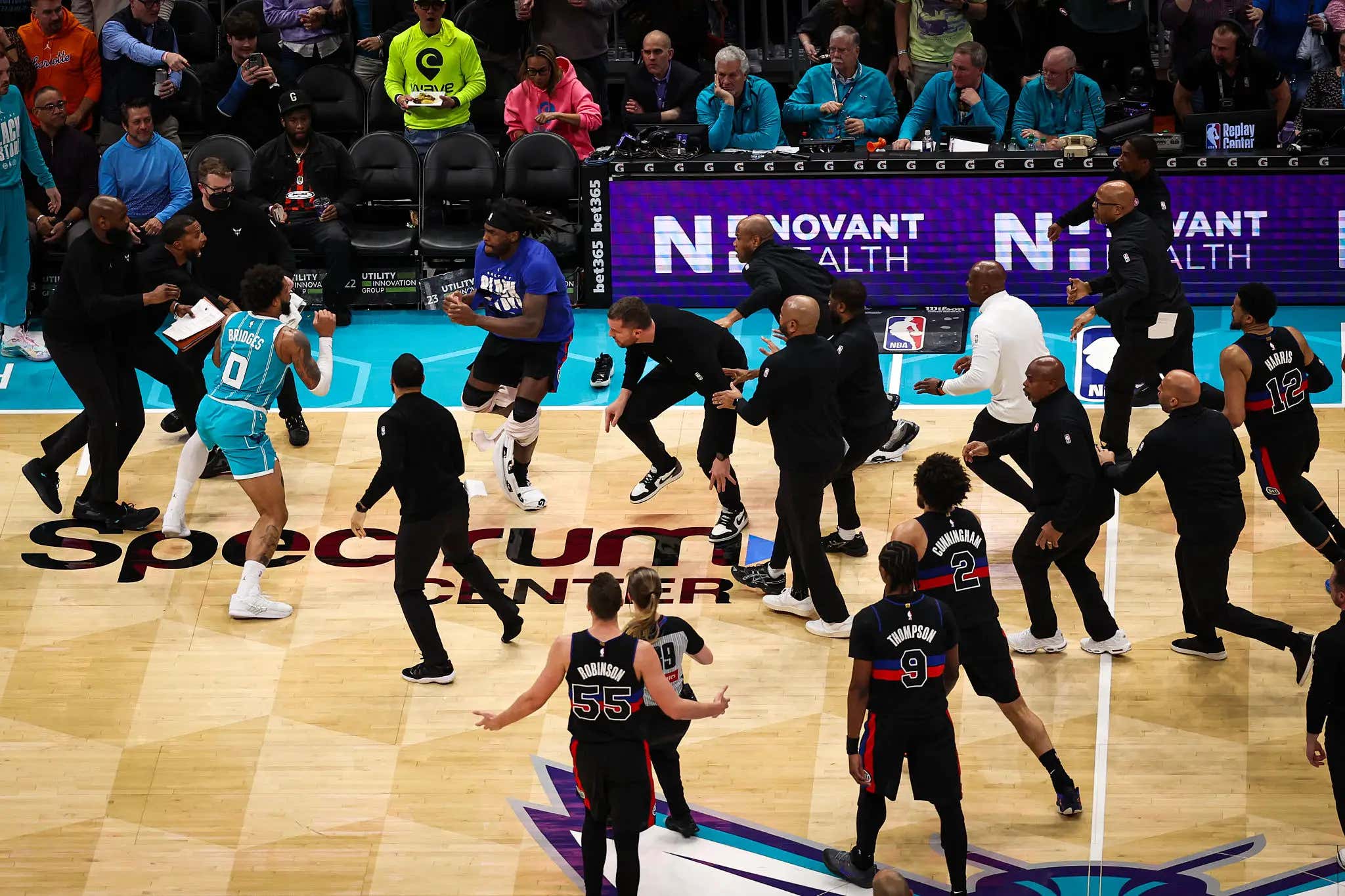 The NBA Didn't Exactly Drop The Hammer When It Came To The Suspensions For The Hornets/Pistons Brawl, Which Is A Huge Prayer For Detroit