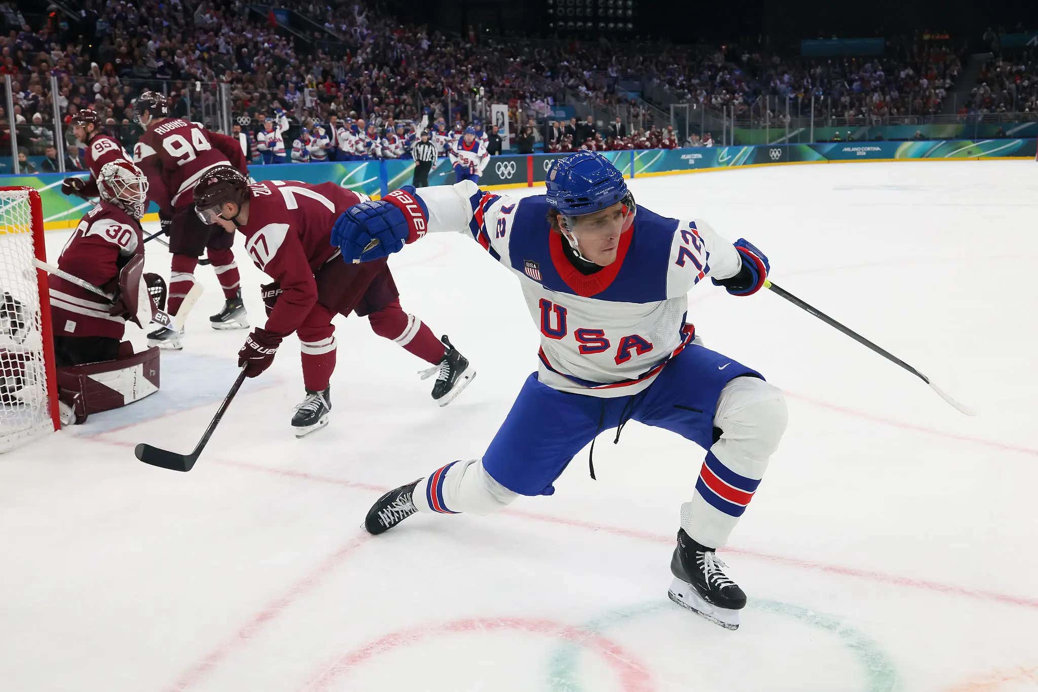 Team USA Takes Out Latvia, And The Refs, On Their Way To A Dominant 5-1 Ass Whooping In Their Olympic Opener