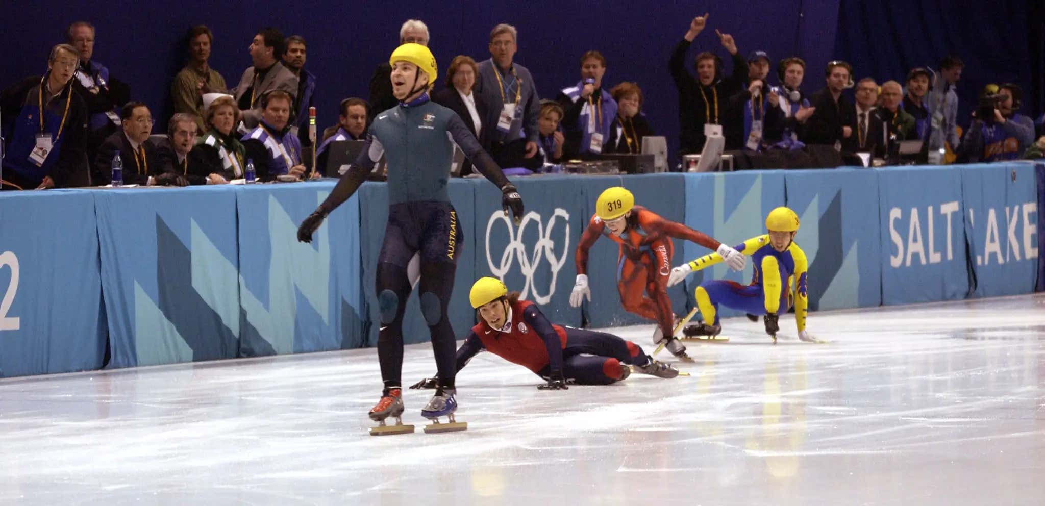 The Ridiculous Story of Australian Speed Skater Steven Bradbury Winning Olympic Gold Because His Competitors Would Not Stop Crashing Ahead of Him