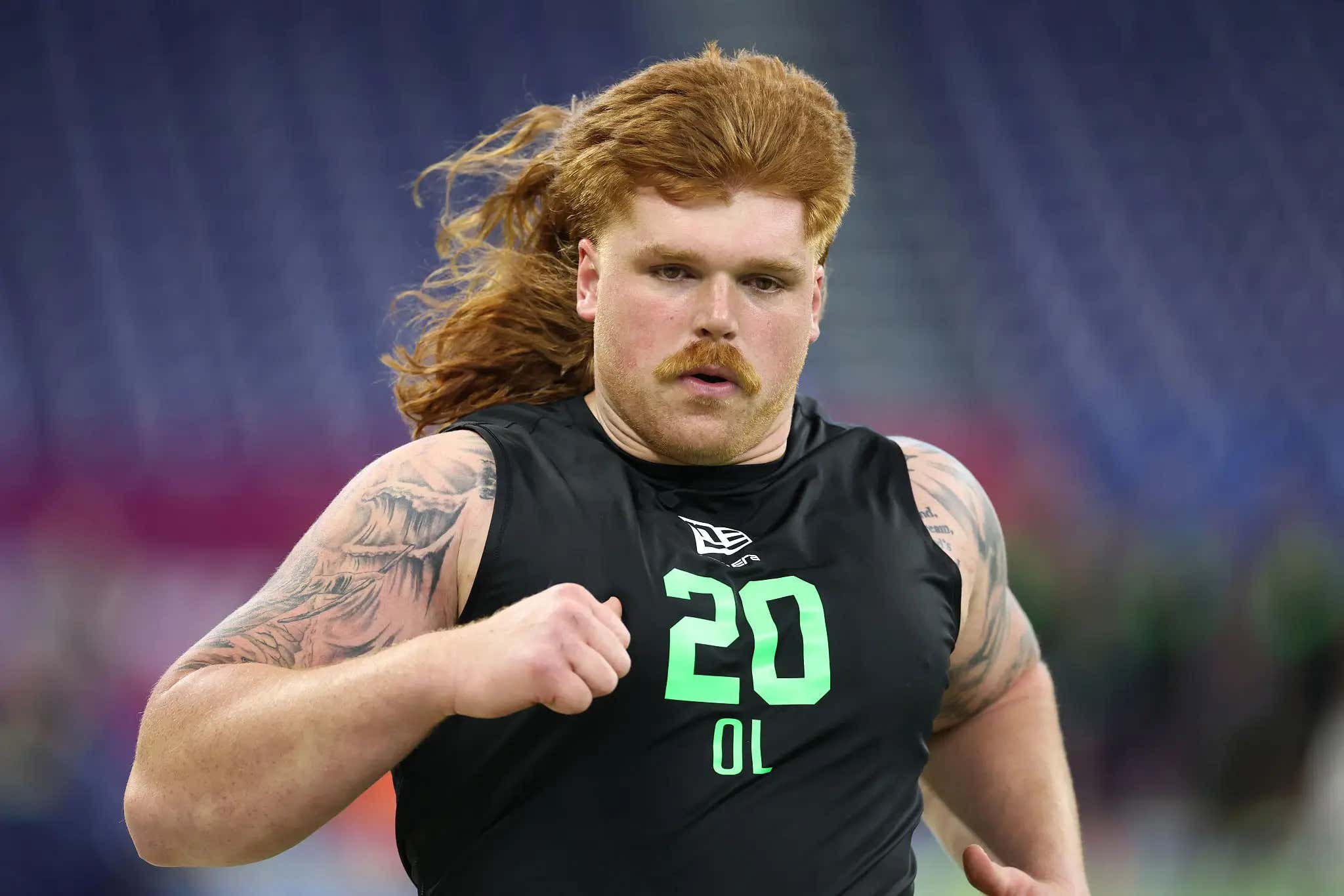 The Best Performance At The NFL Combine Was This Majestic Mullet Out Of Iowa OL Gennings Dunker